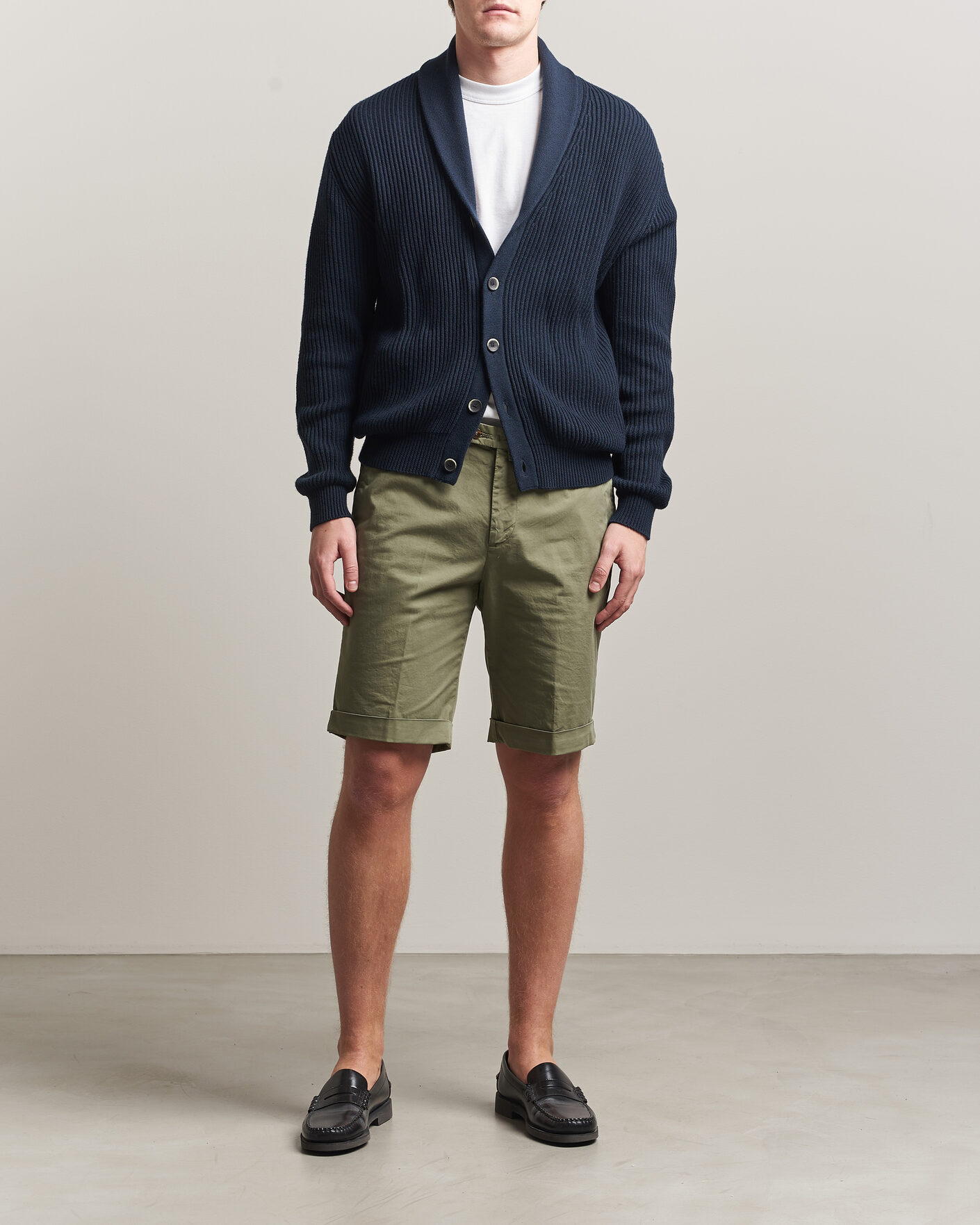 Men | Shorts | Briglia 1949 | Cotton Stretch Shorts Olive