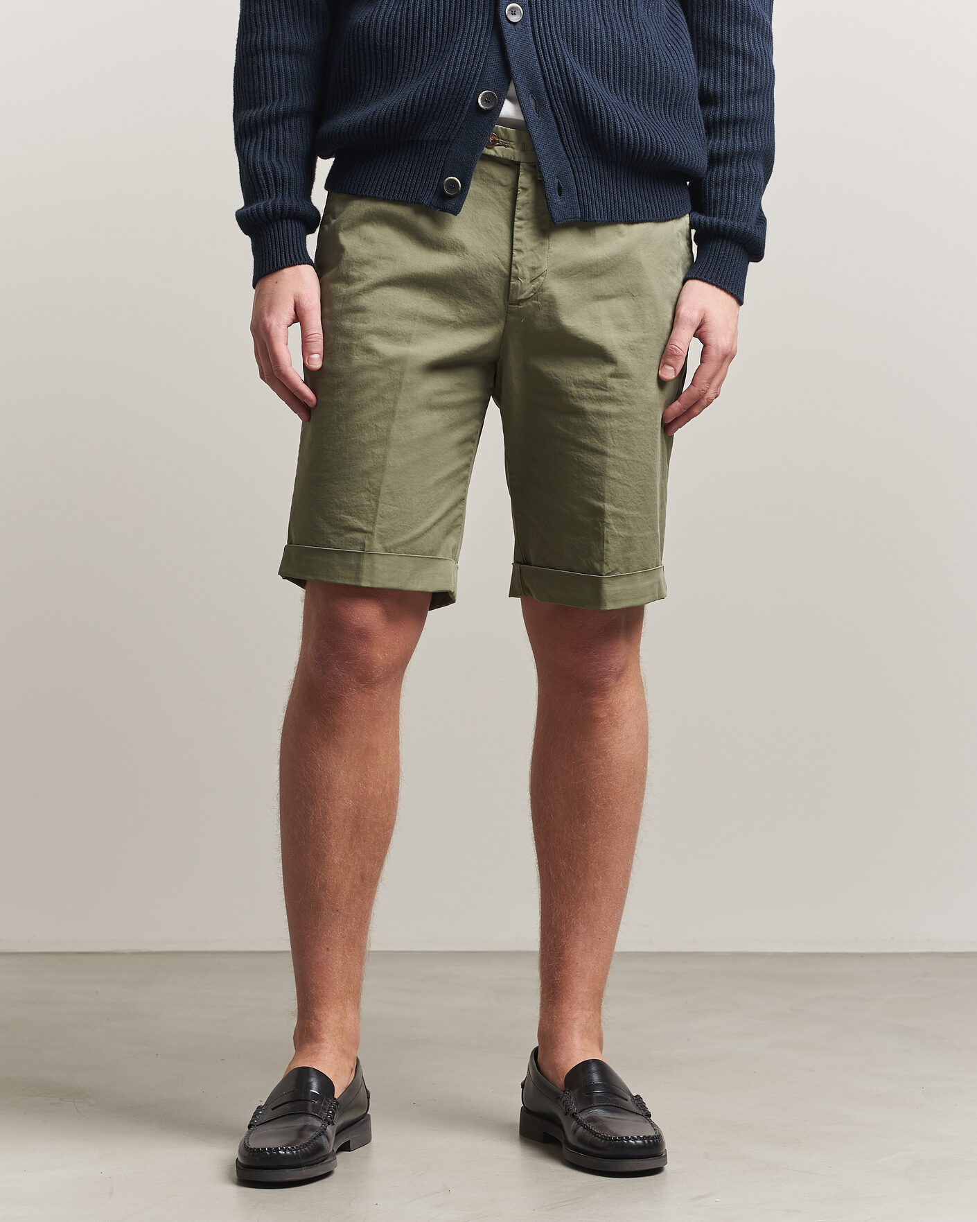 Men | Shorts | Briglia 1949 | Cotton Stretch Shorts Olive