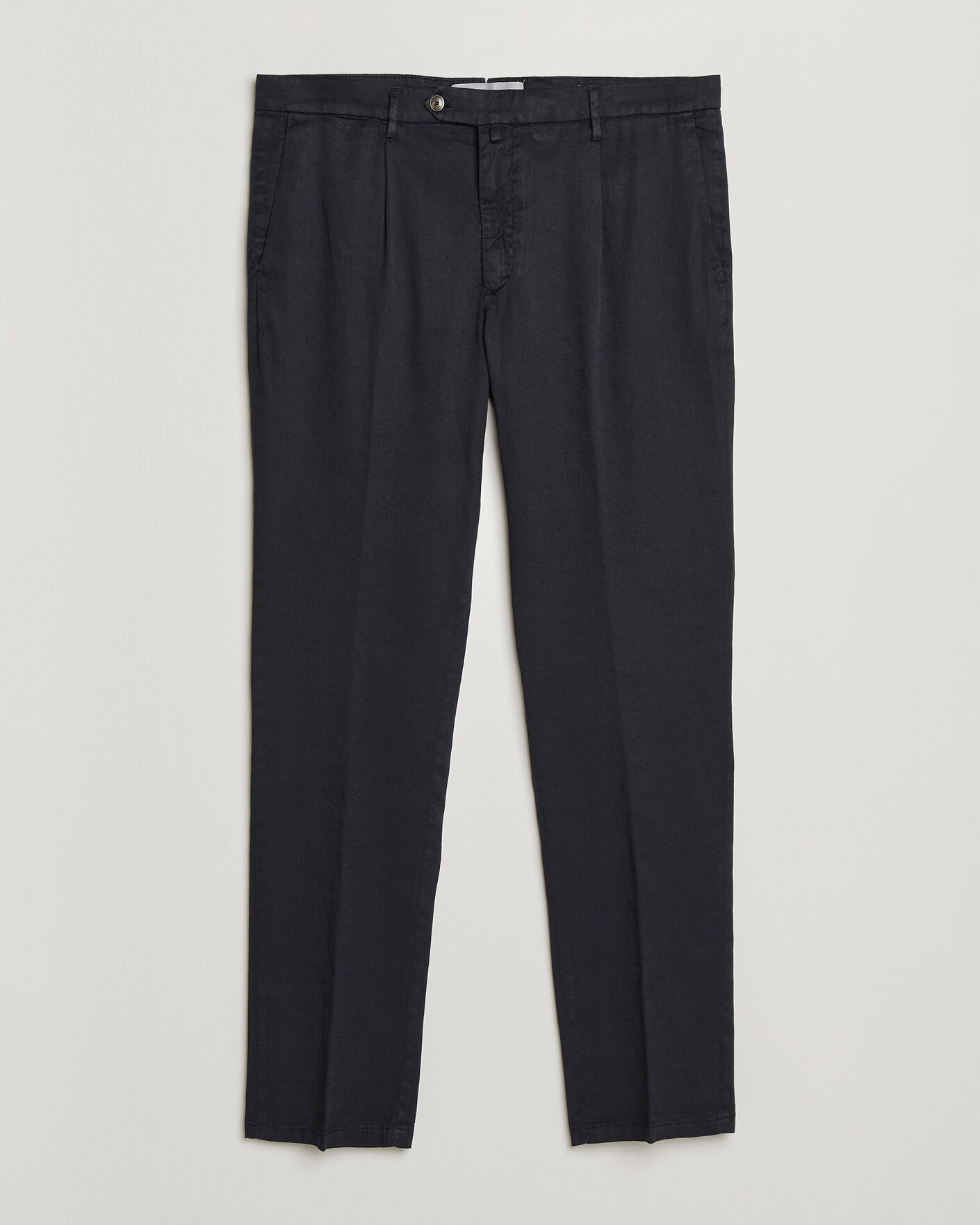 Men | Trousers | Briglia 1949 | Pleated Linen Trousers Navy