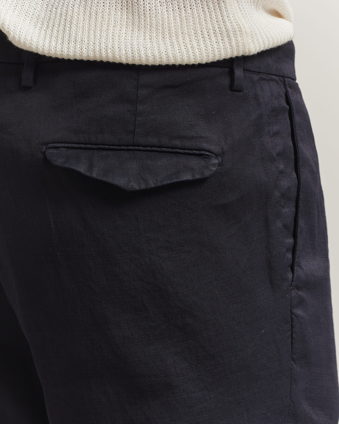 Men | Trousers | Briglia 1949 | Pleated Linen Trousers Navy