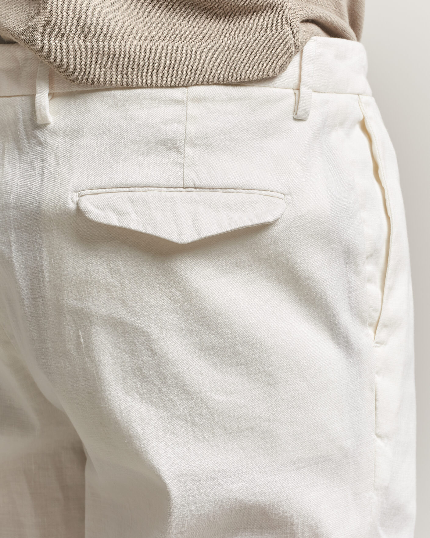 Men | Trousers | Briglia 1949 | Pleated Linen Trousers Cream