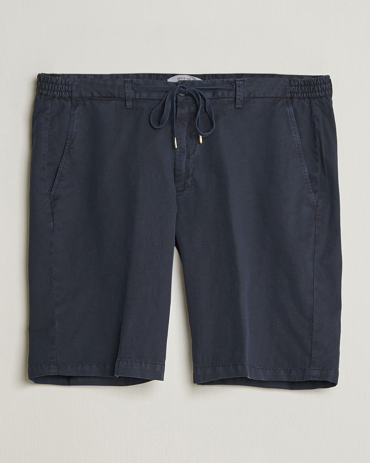 BRIGLIA Bermuda ブラック TG.50 Briglia 1949 Cotton/Linen Drawstring Shorts Navy at CareOfCarl.com