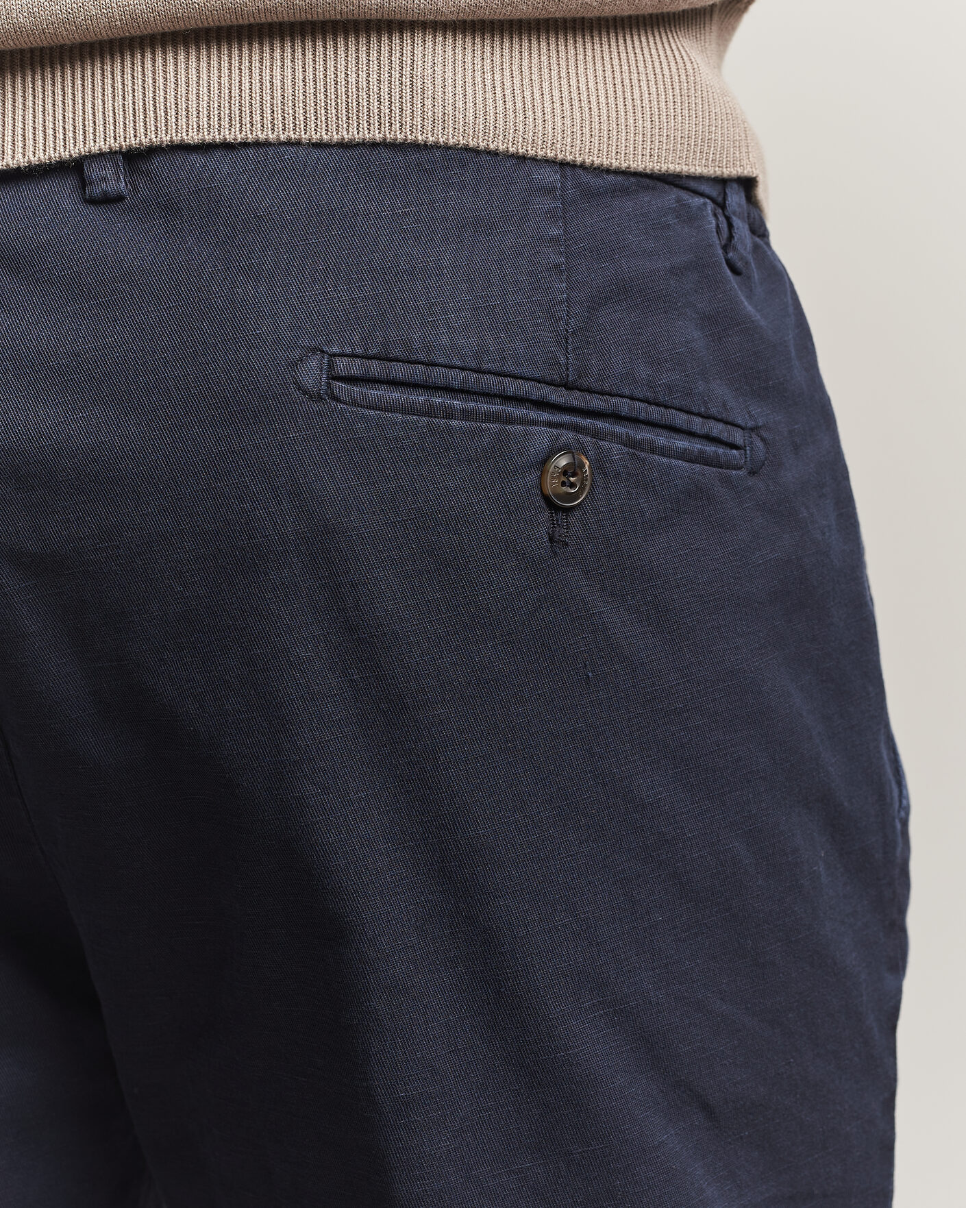 Men | Shorts | Briglia 1949 | Cotton/Linen Drawstring Shorts Navy