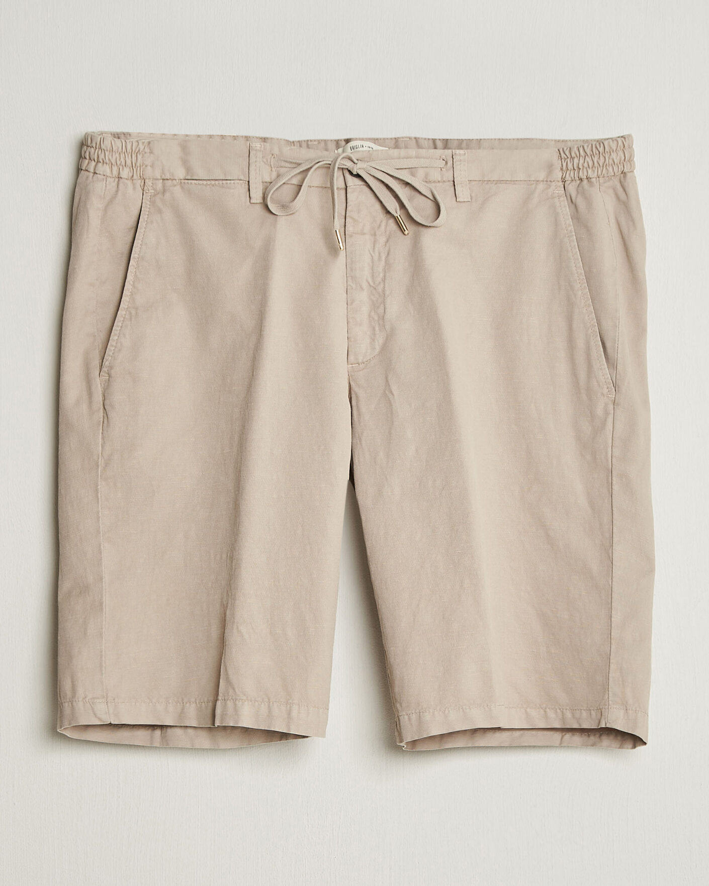 Men | Shorts | Briglia 1949 | Cotton/Linen Drawstring Shorts Beige