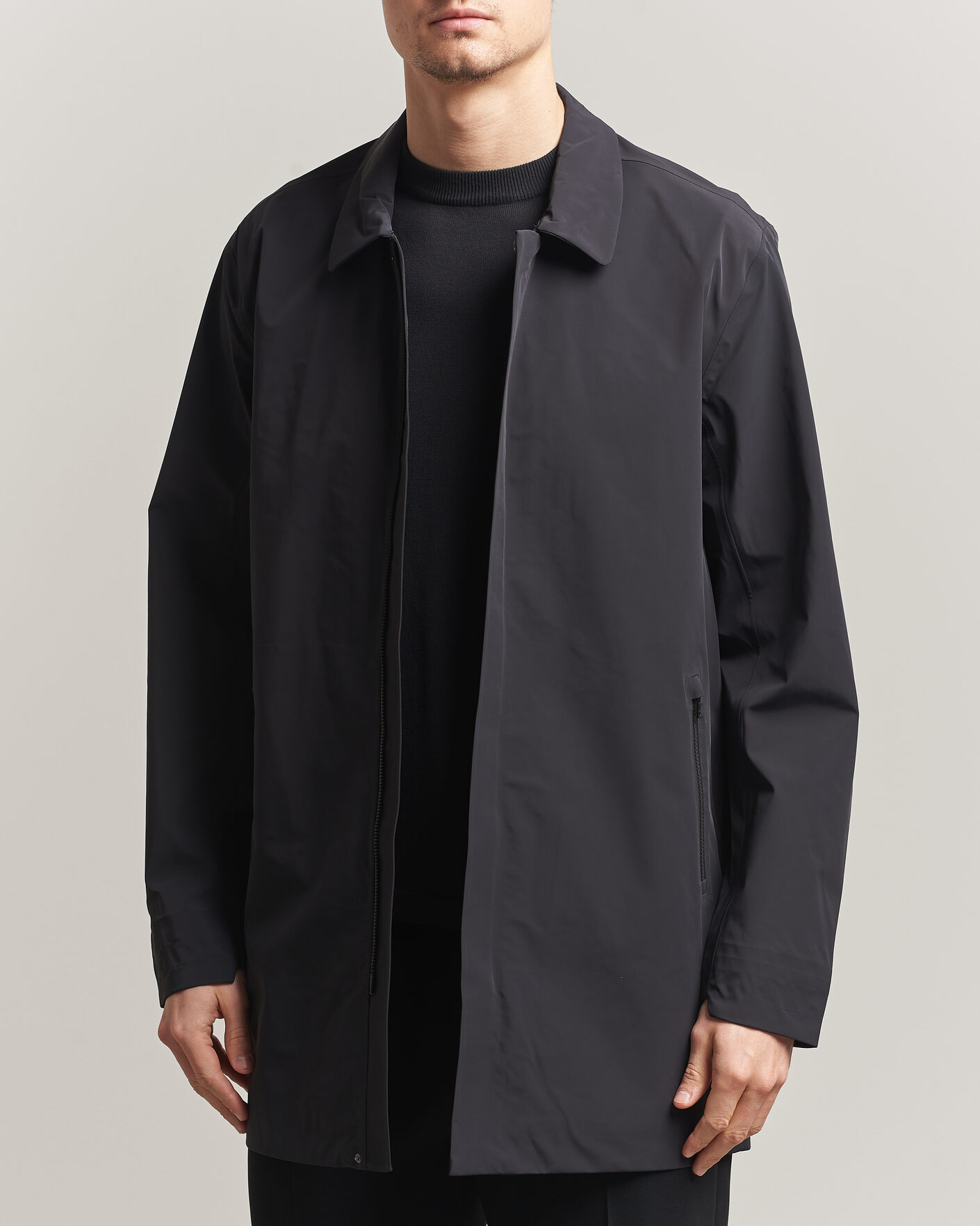 Sunflower Relaxed Nylon Coat Black at CareOfCarl.com