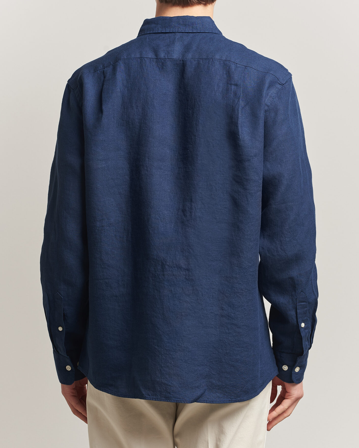 Men | Shirts | Charles Tyrwhitt | Pure Linen Slim Fit Shirt Navy