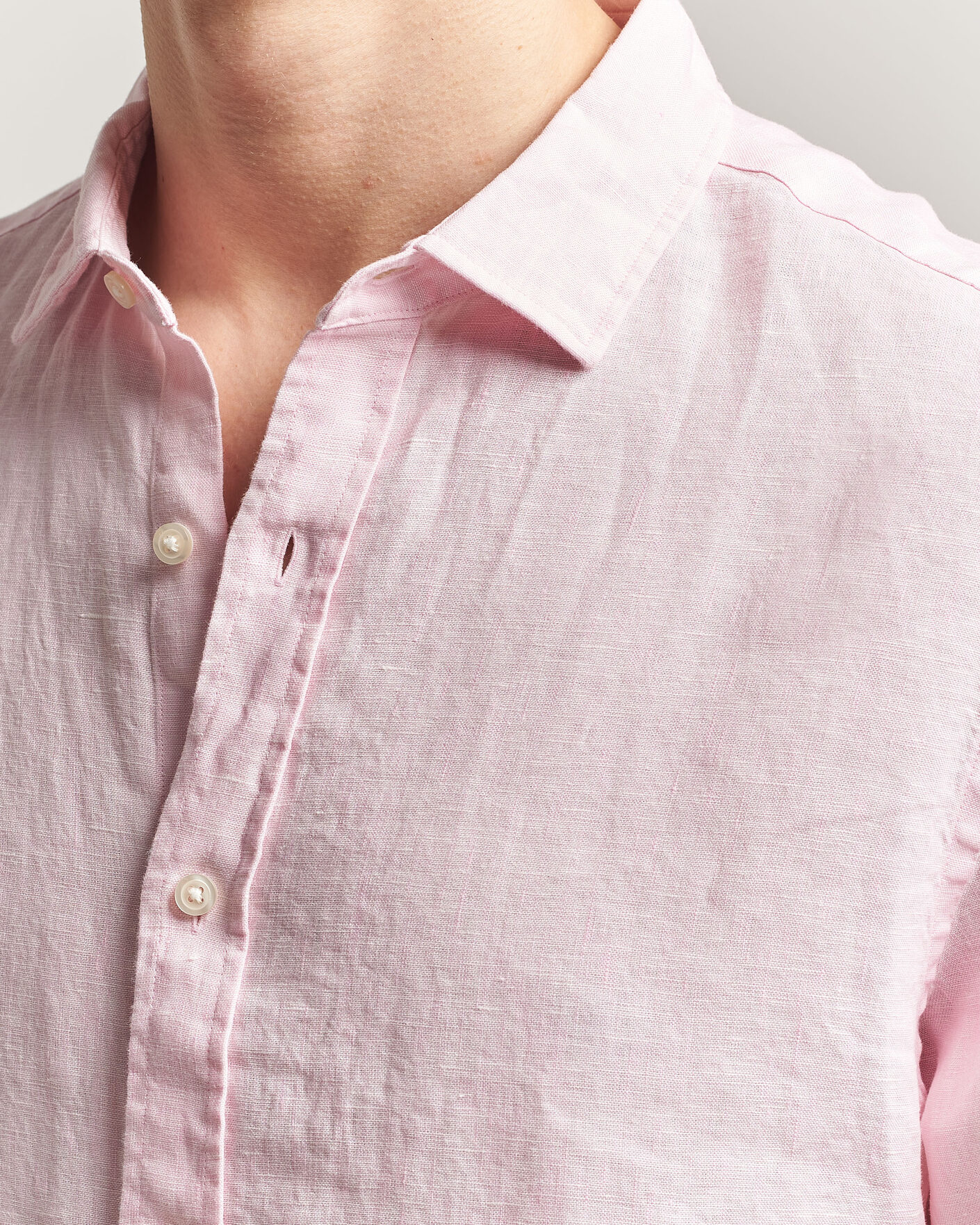 Men | Shirts | Charles Tyrwhitt | Pure Linen Slim Fit Shirt Pink