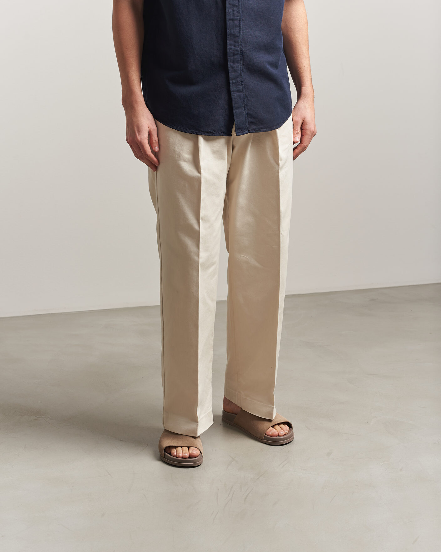 Men | Sandals & Slides | Thera's | Classic Slide Sandals Stone Suede