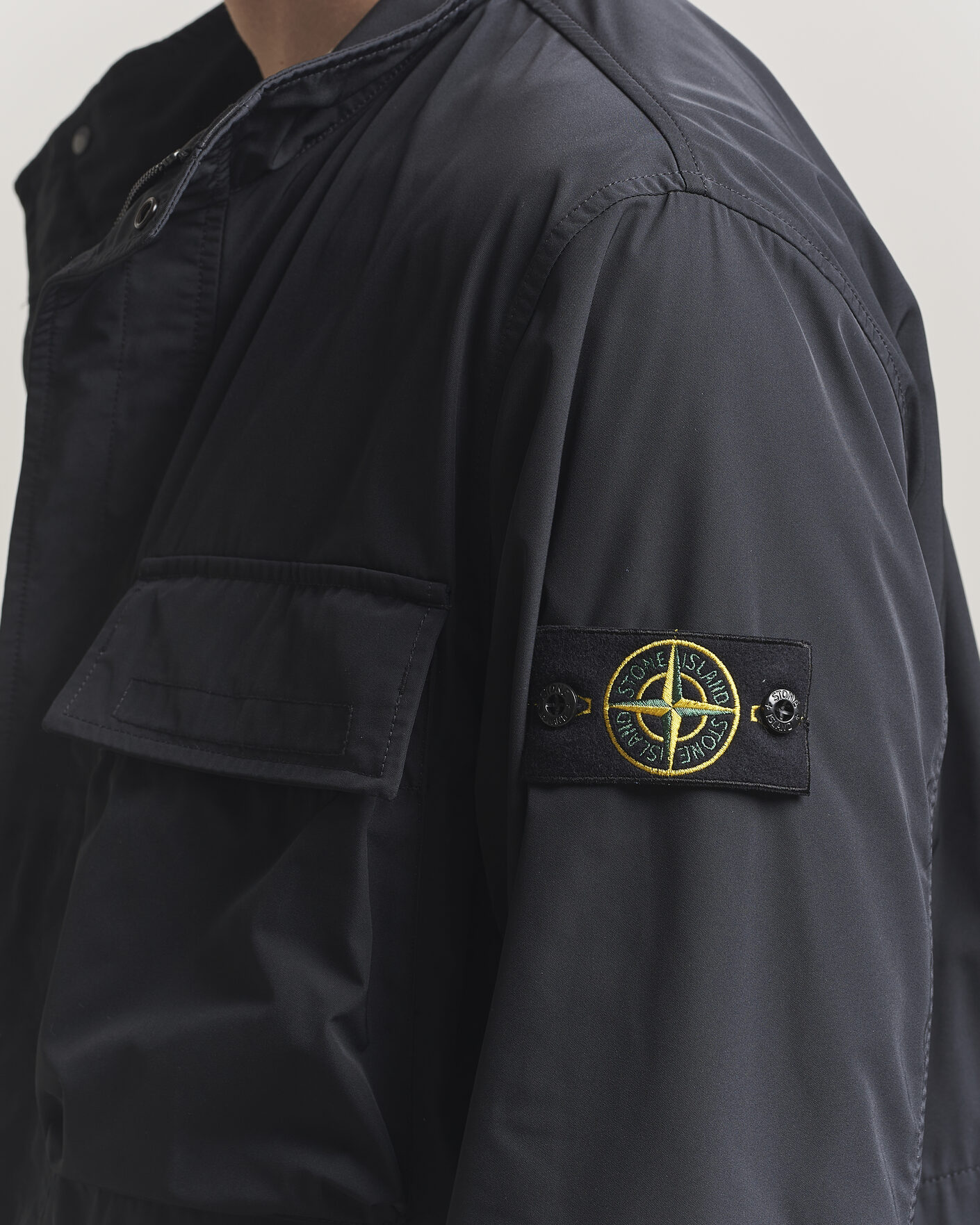 Stone Island Micro Twill Field Jacket Black at CareOfCarl.com