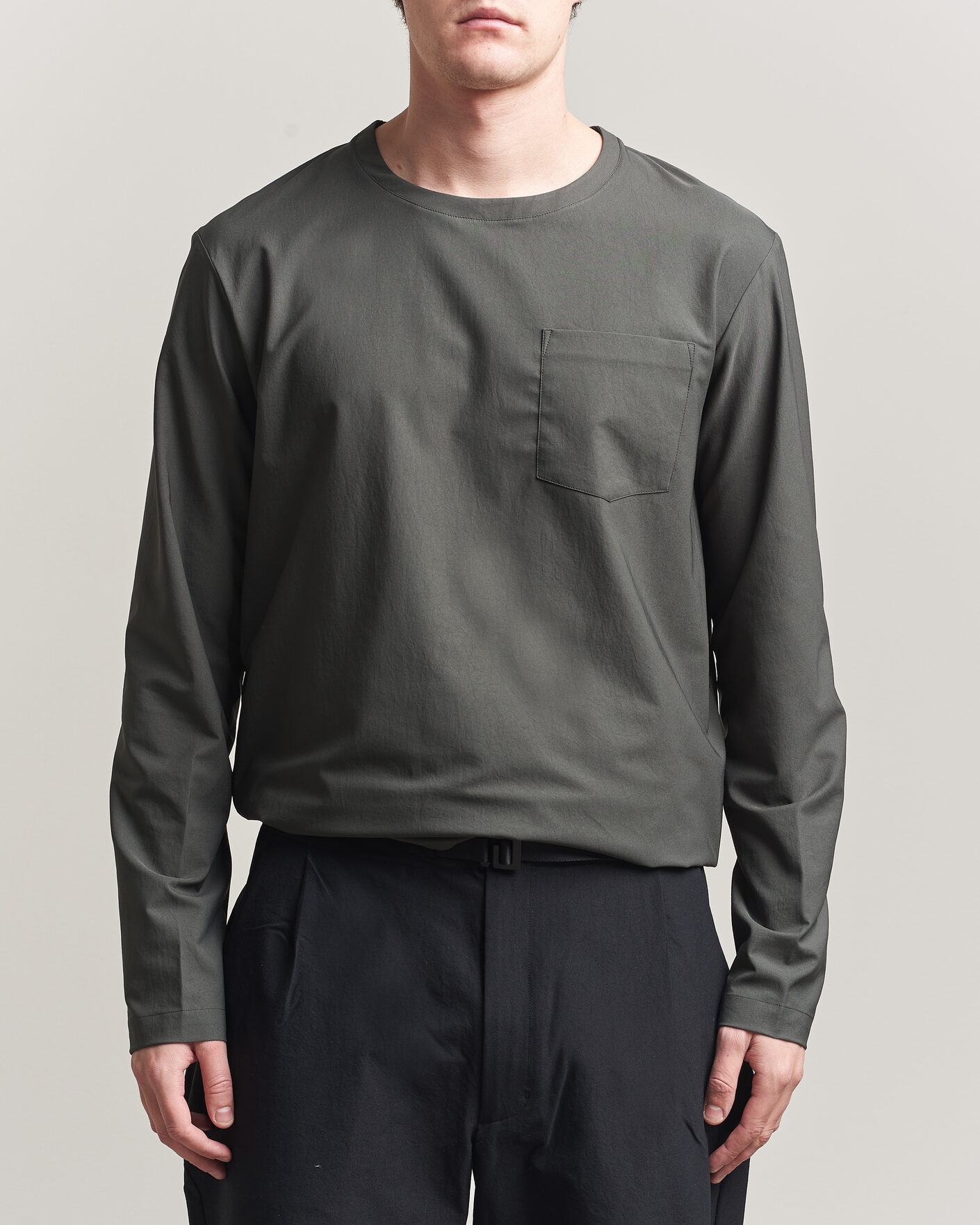 Men | T-Shirts | Houdini | Cover Crew Green Illusion