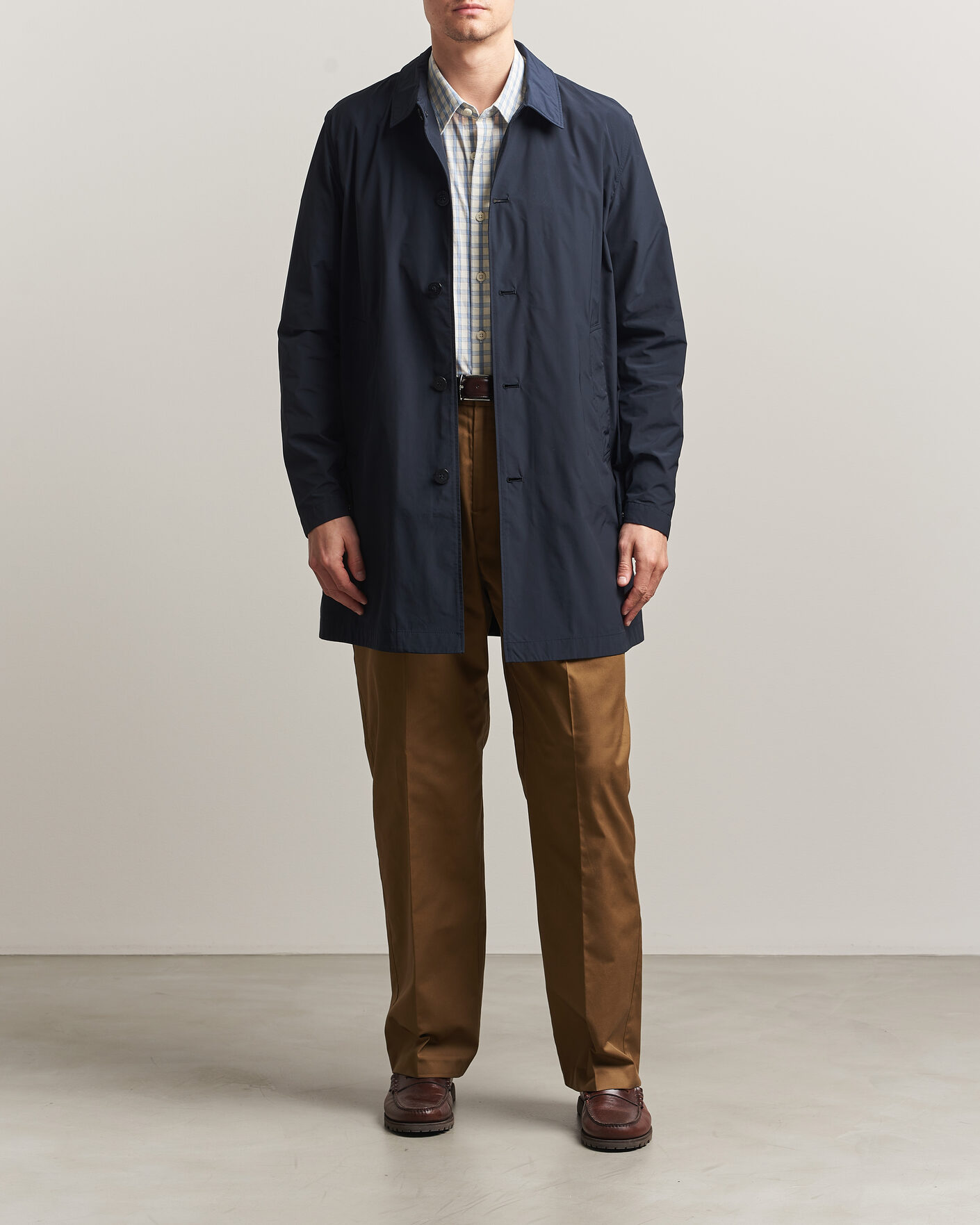 Men | Coats & Jackets | Woolrich | Urban Nylon Water Repelent Carcoat Melton Blue