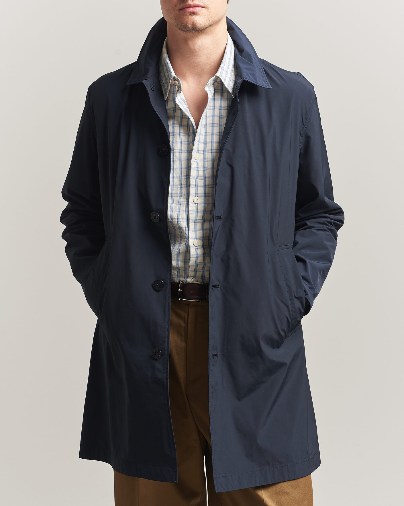 Woolrich Urban Nylon Water Repelent Carcoat Melton Blue at