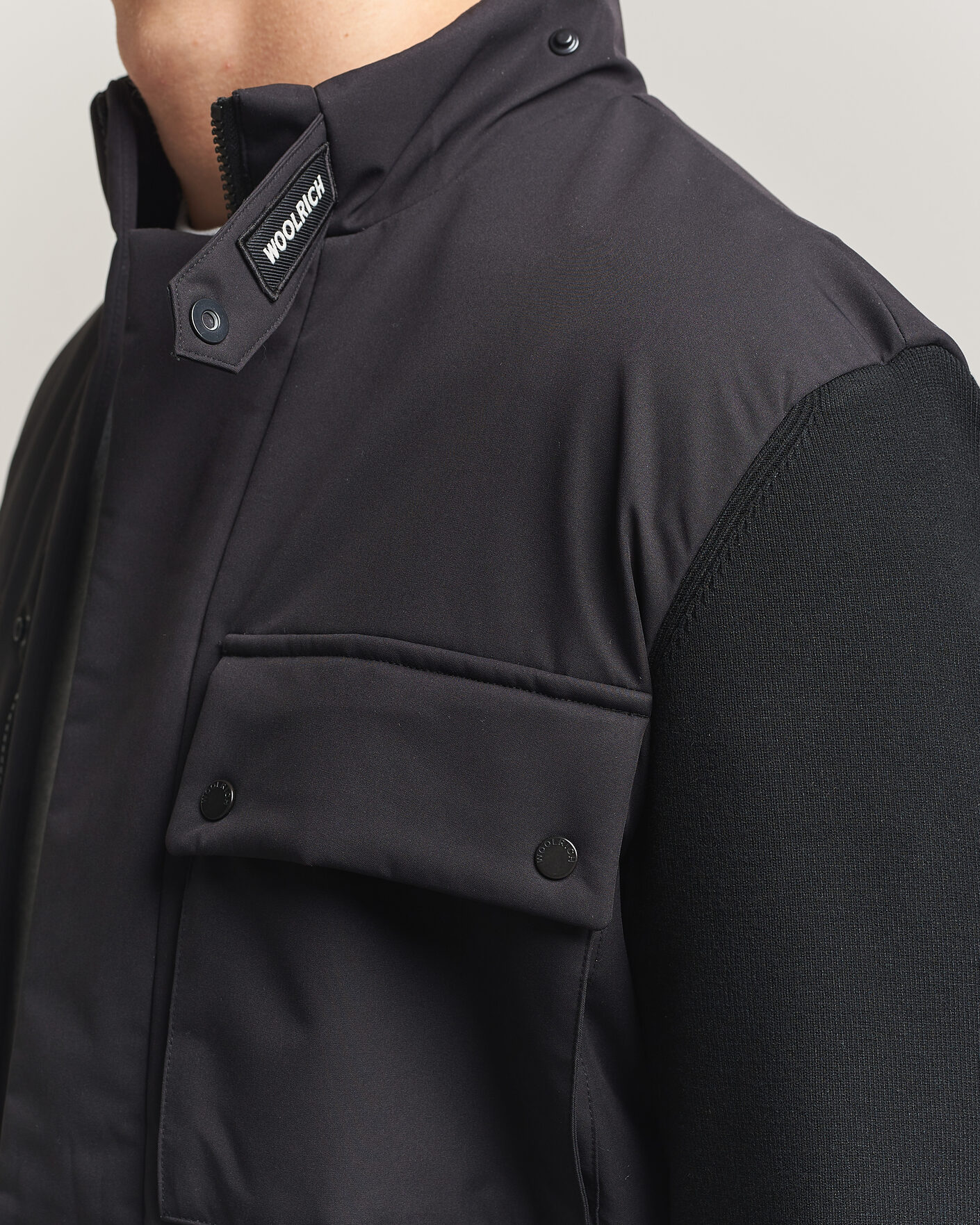 Men | Coats & Jackets | Woolrich | Two Layers Hybrid Jacket Black