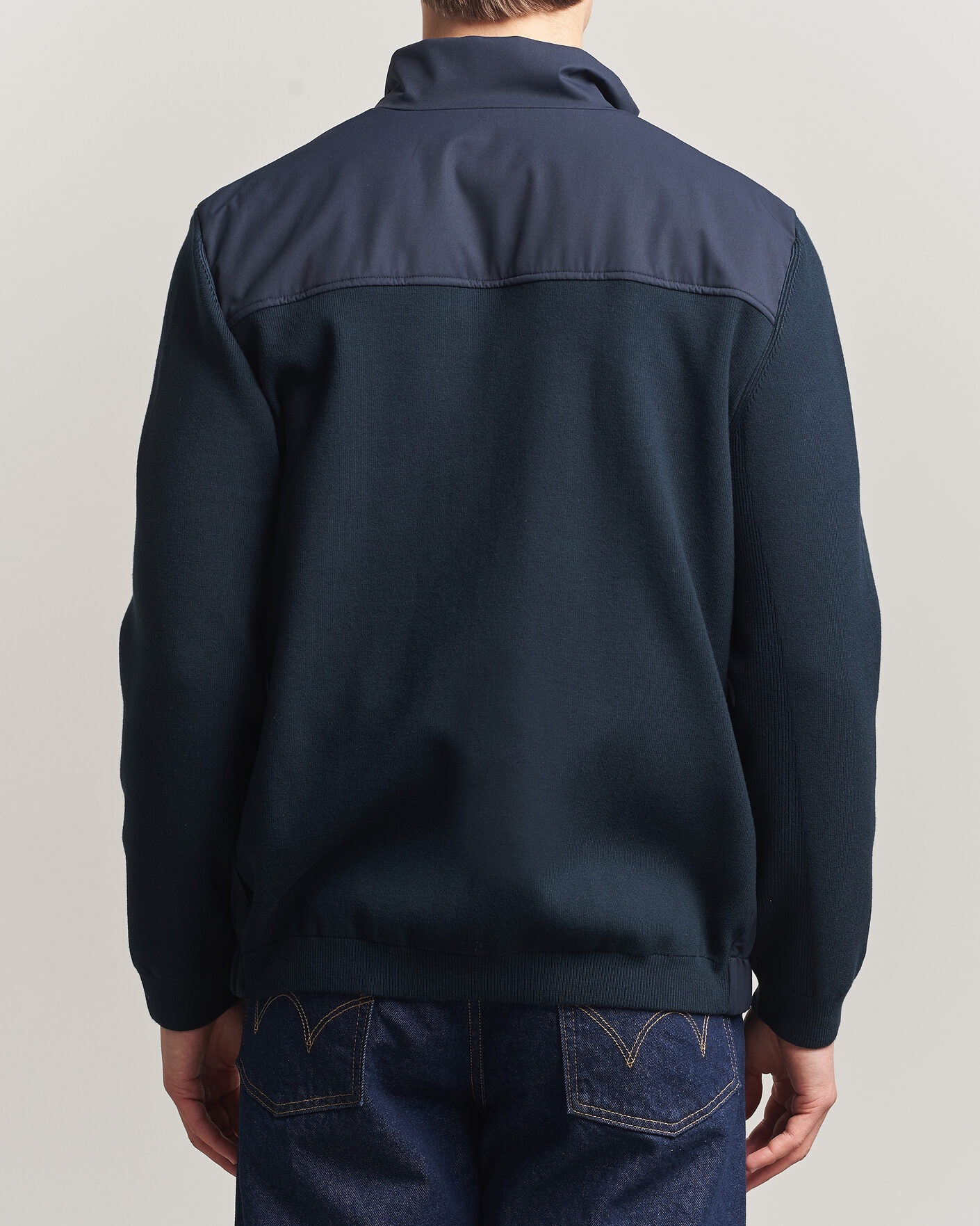 Men | Coats & Jackets | Woolrich | Two Layers Hybrid Jacket Melton Blue