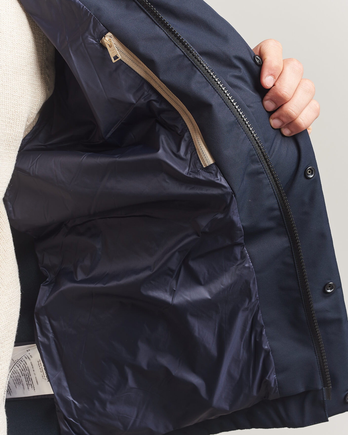 Men | Coats & Jackets | Woolrich | Two Layers Hybrid Jacket Melton Blue