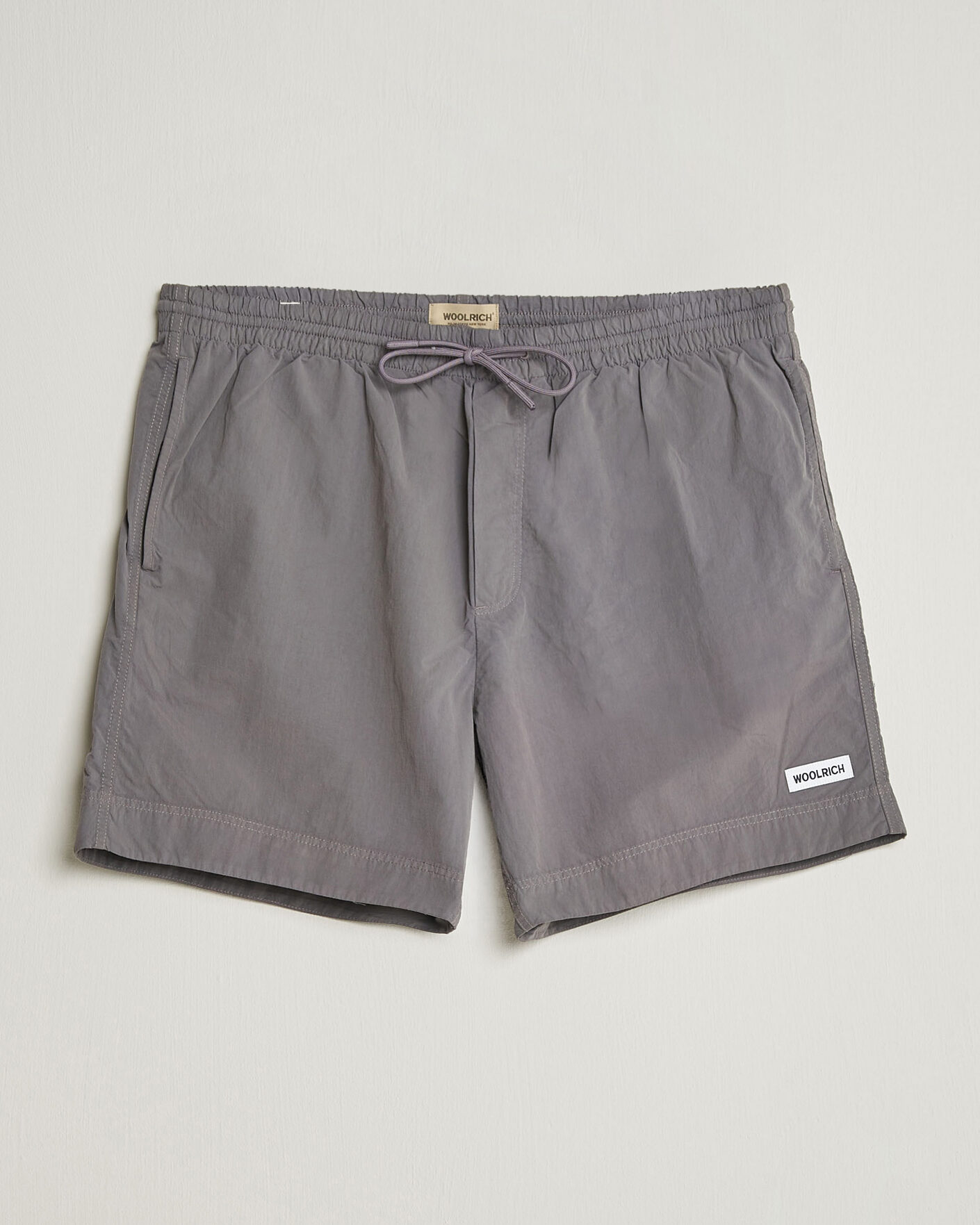 Men | Swimwear | Woolrich | Solid Garment Dyed Swimshorts Chark