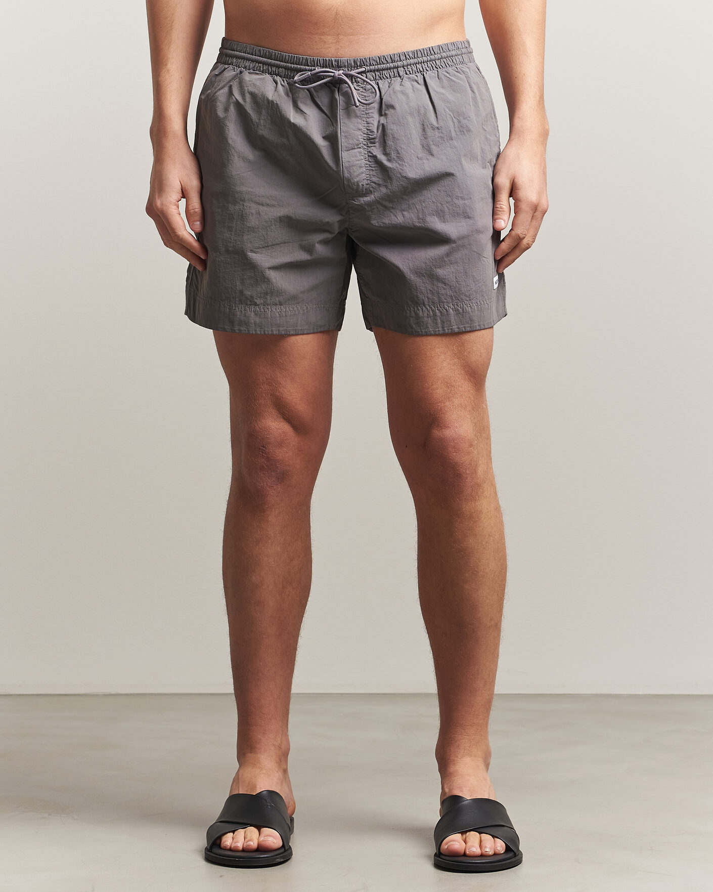 Men | Swimwear | Woolrich | Solid Garment Dyed Swimshorts Chark