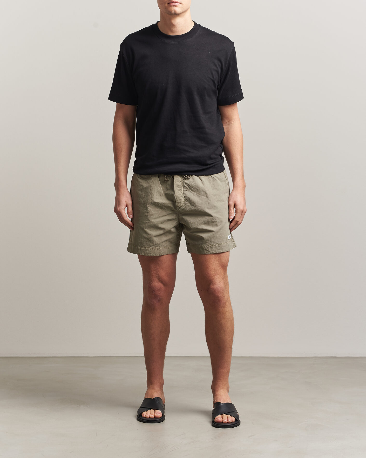 Men | Swimwear | Woolrich | Solid Garment Dyed Swimshorts Smokey Olive