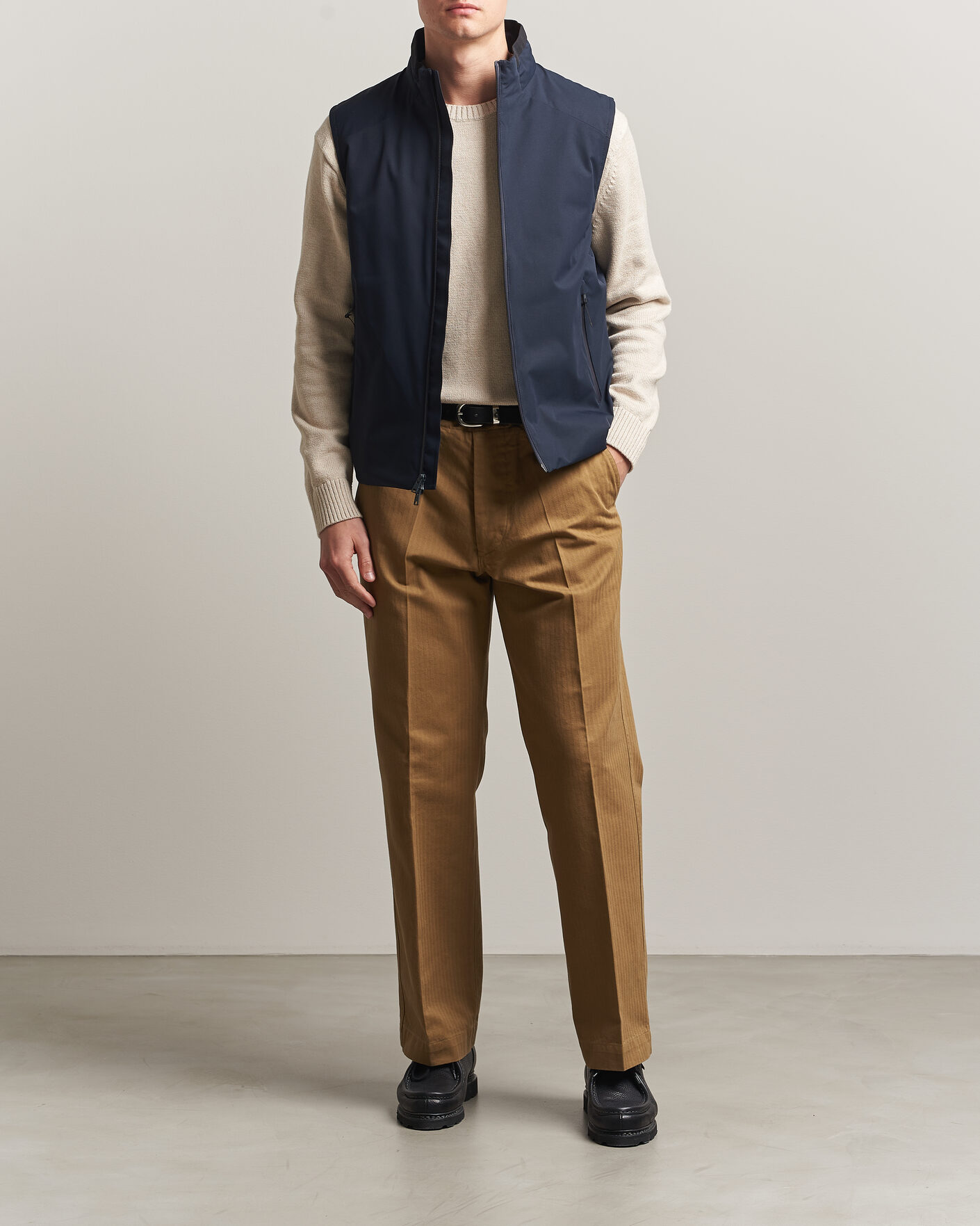 Men | Coats & Jackets | Woolrich | Two Layer Sailing Vest Melton Blue