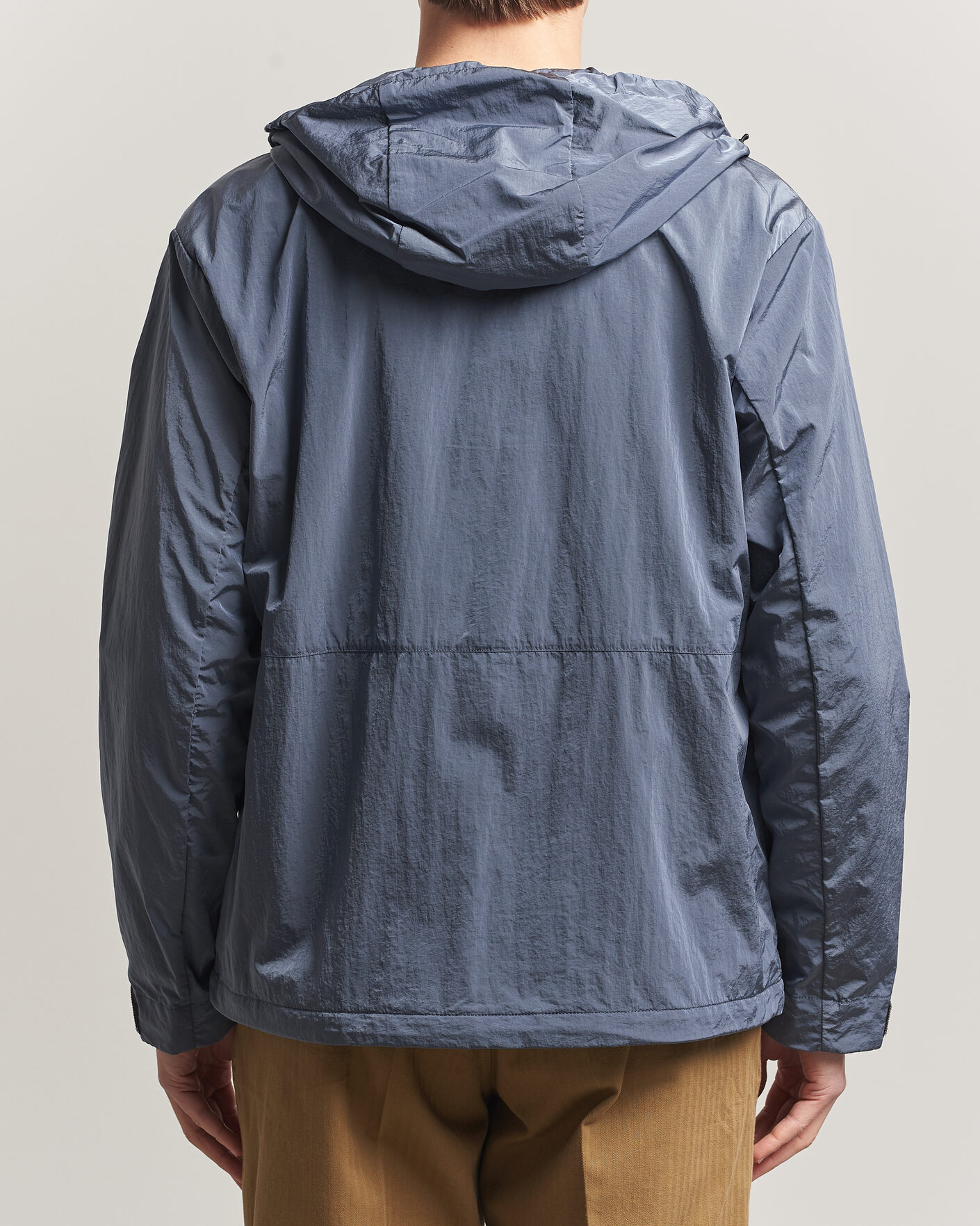 Men | Coats & Jackets | Woolrich | Shiny Nylon Hooded Jacket Grisaille