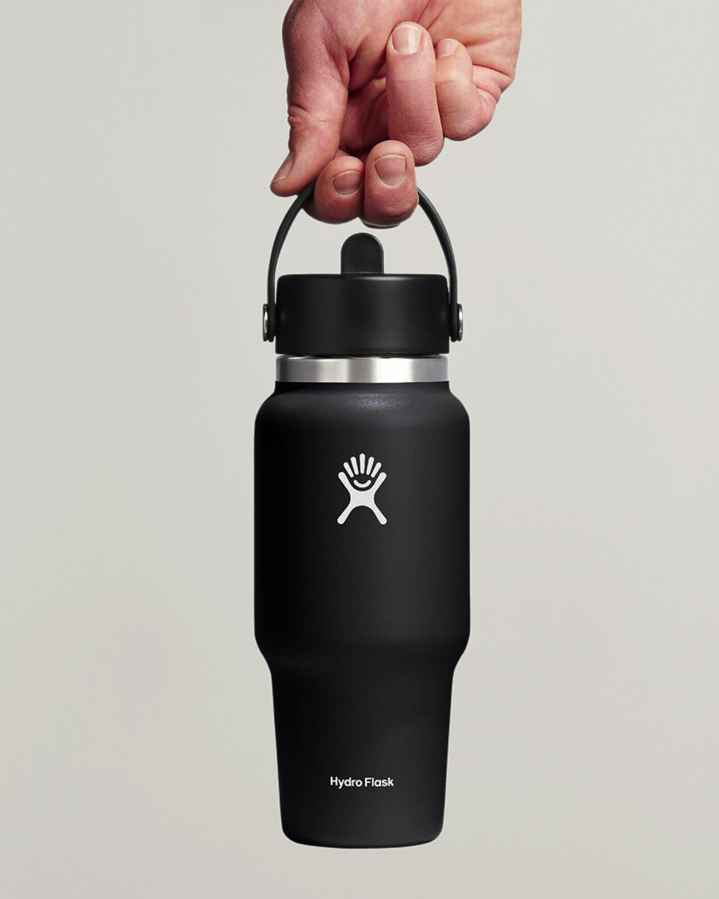 Men | Outdoor living | Hydro Flask | Travel Bottle Flex Straw Cap 24oz Black