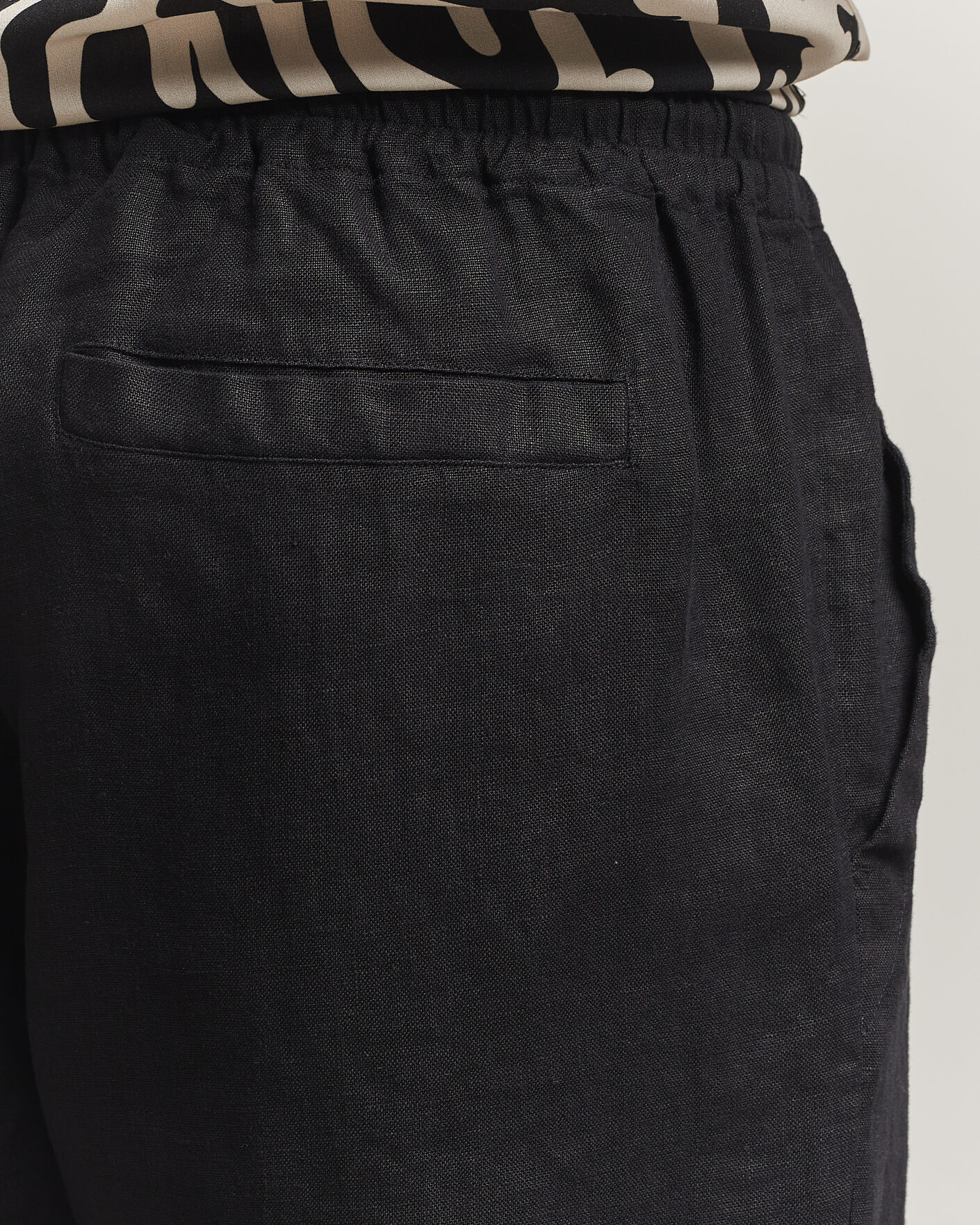 Men | Trousers | OAS | Nino Linen Pants Black