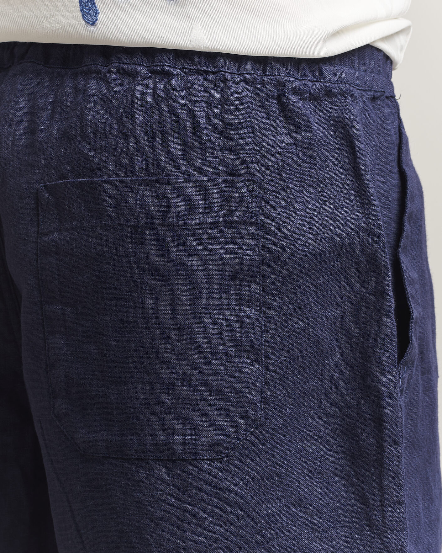 Men | Shorts | OAS | Porto Linen Shorts Navy