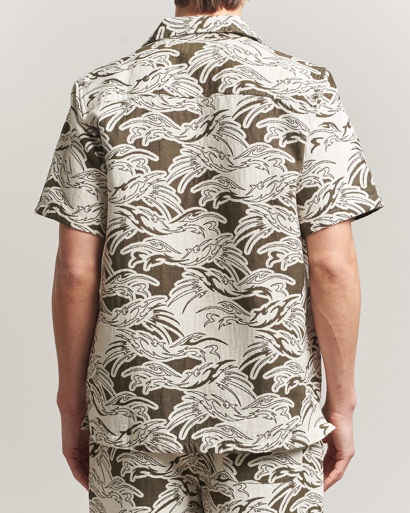 Men | Shirts | OAS | Cuba Short Sleeve Shirt Rouge Ecru