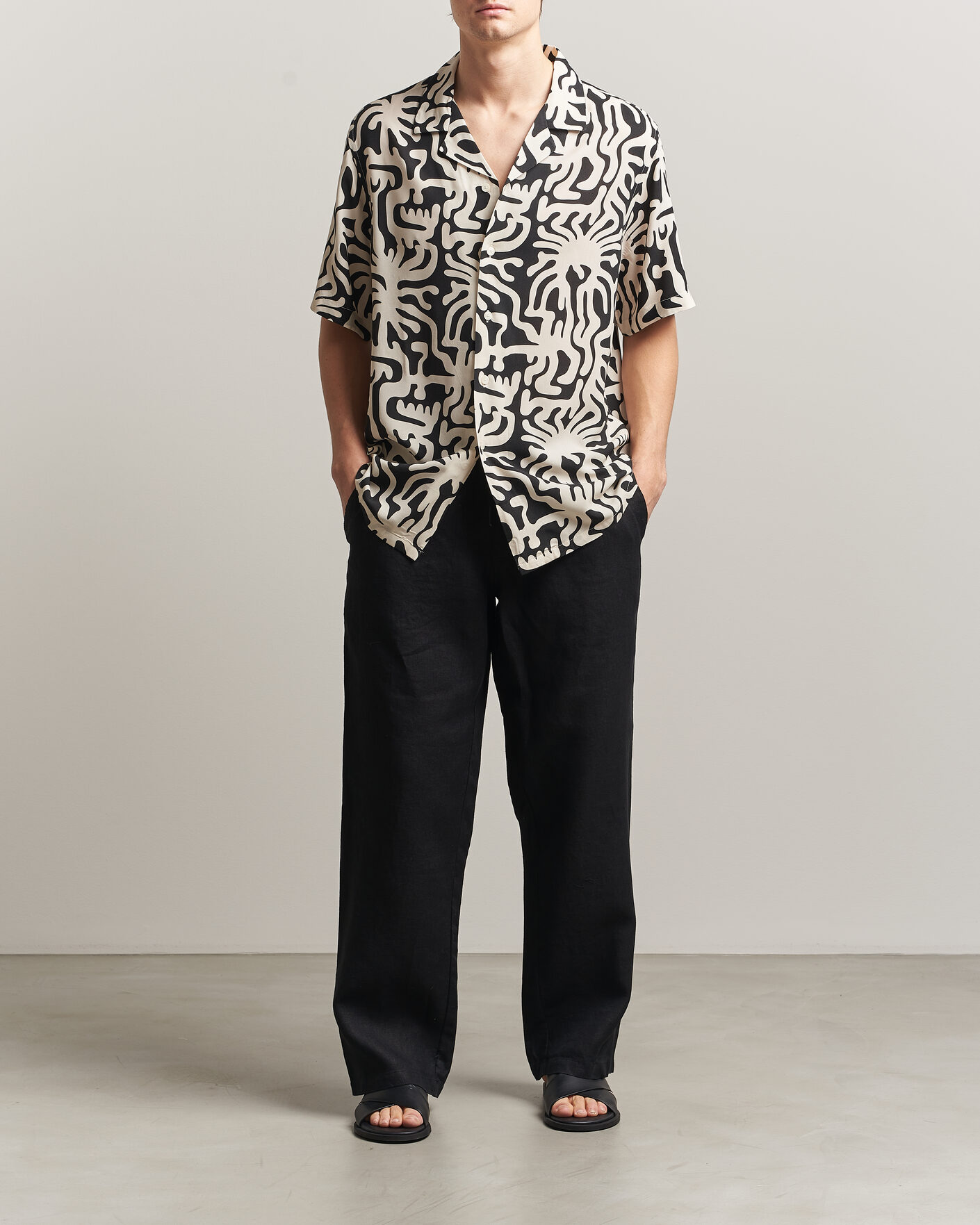 Men | Shirts | OAS | Rocco Viscose Short Sleeve Shirt Loefy