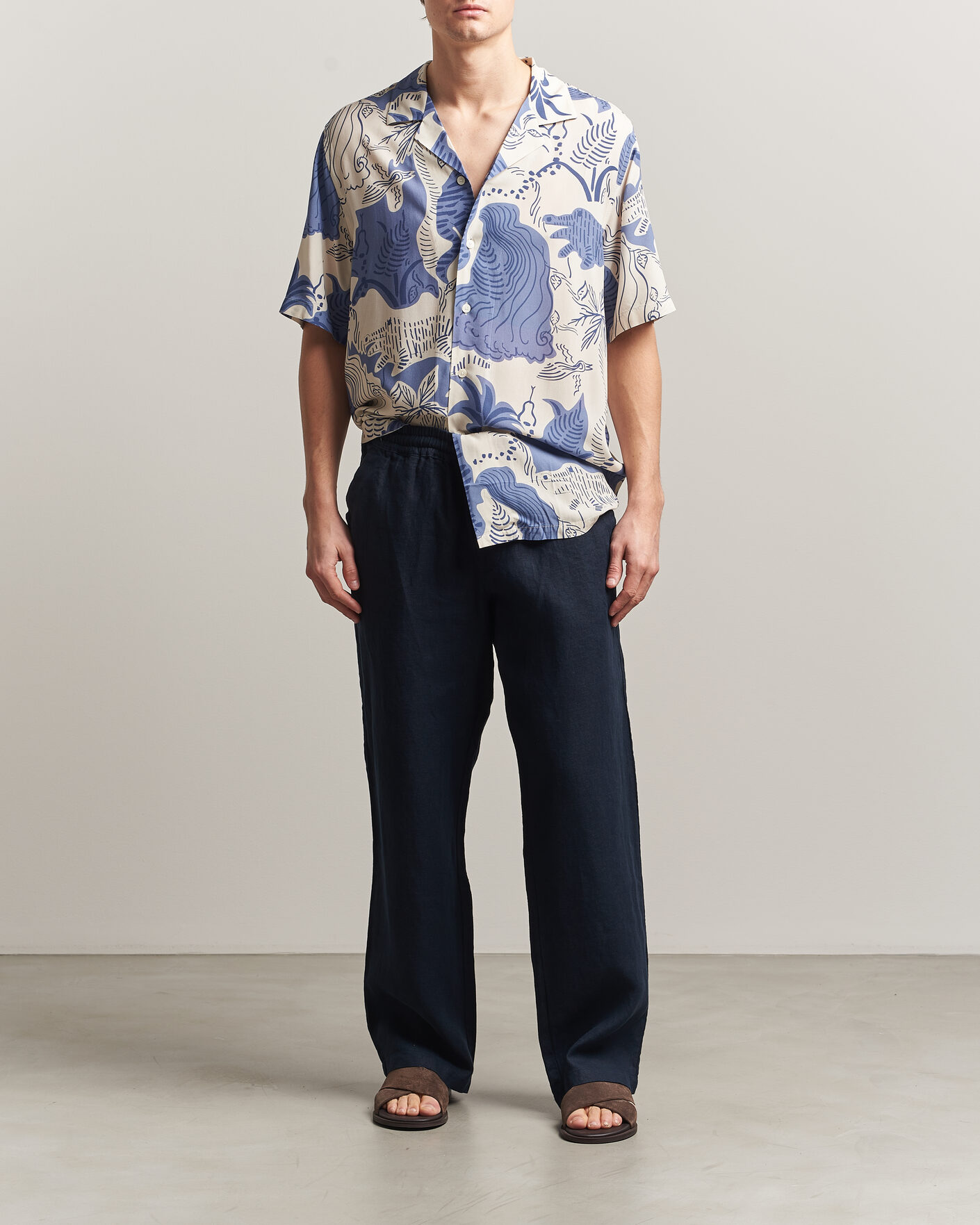 OAS Rocco Viscose Short Sleeve Shirt Mystea at CareOfCarl.com