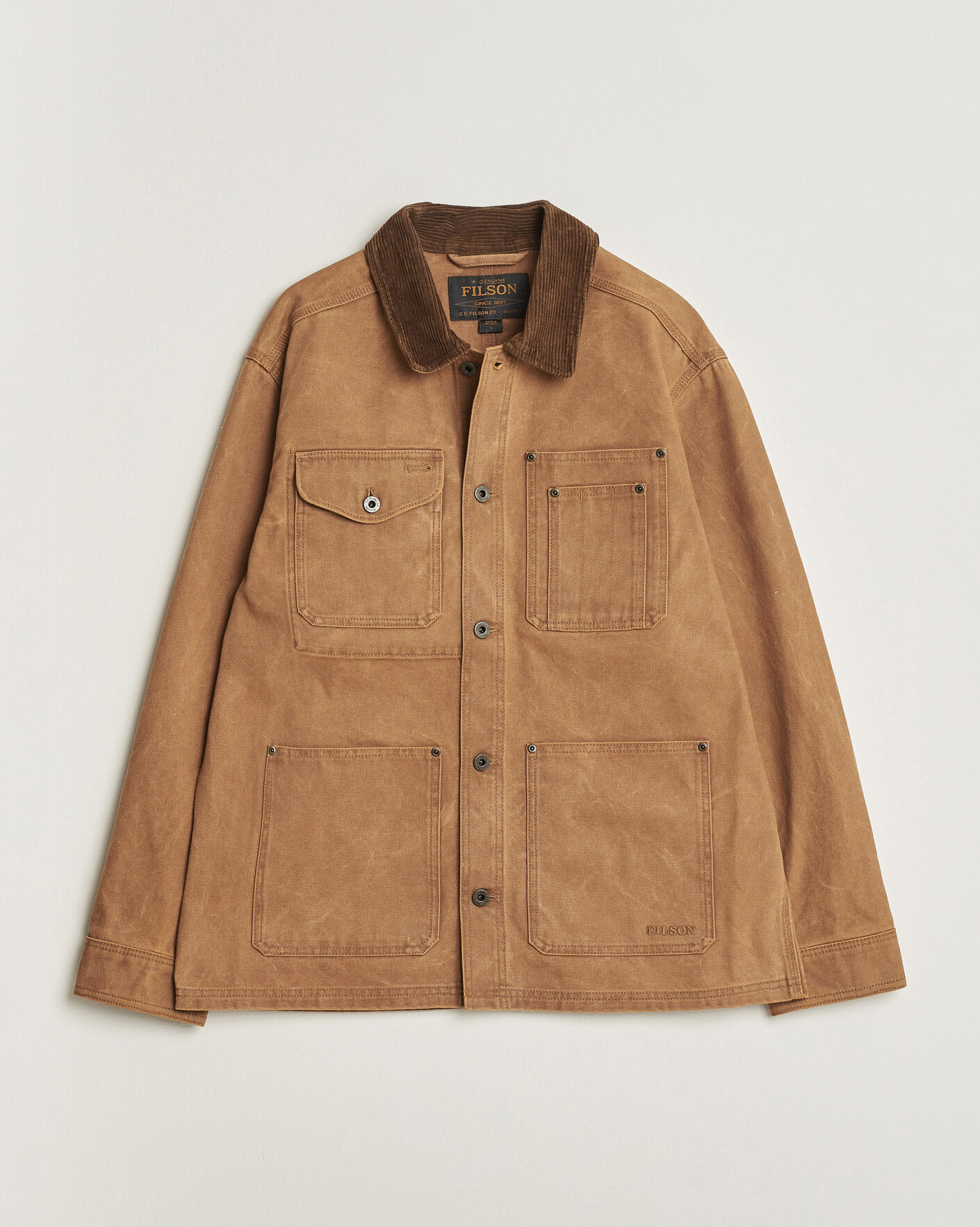 Men | Coats & Jackets | Filson | Rustic Canvas Barn Coat Whiskey