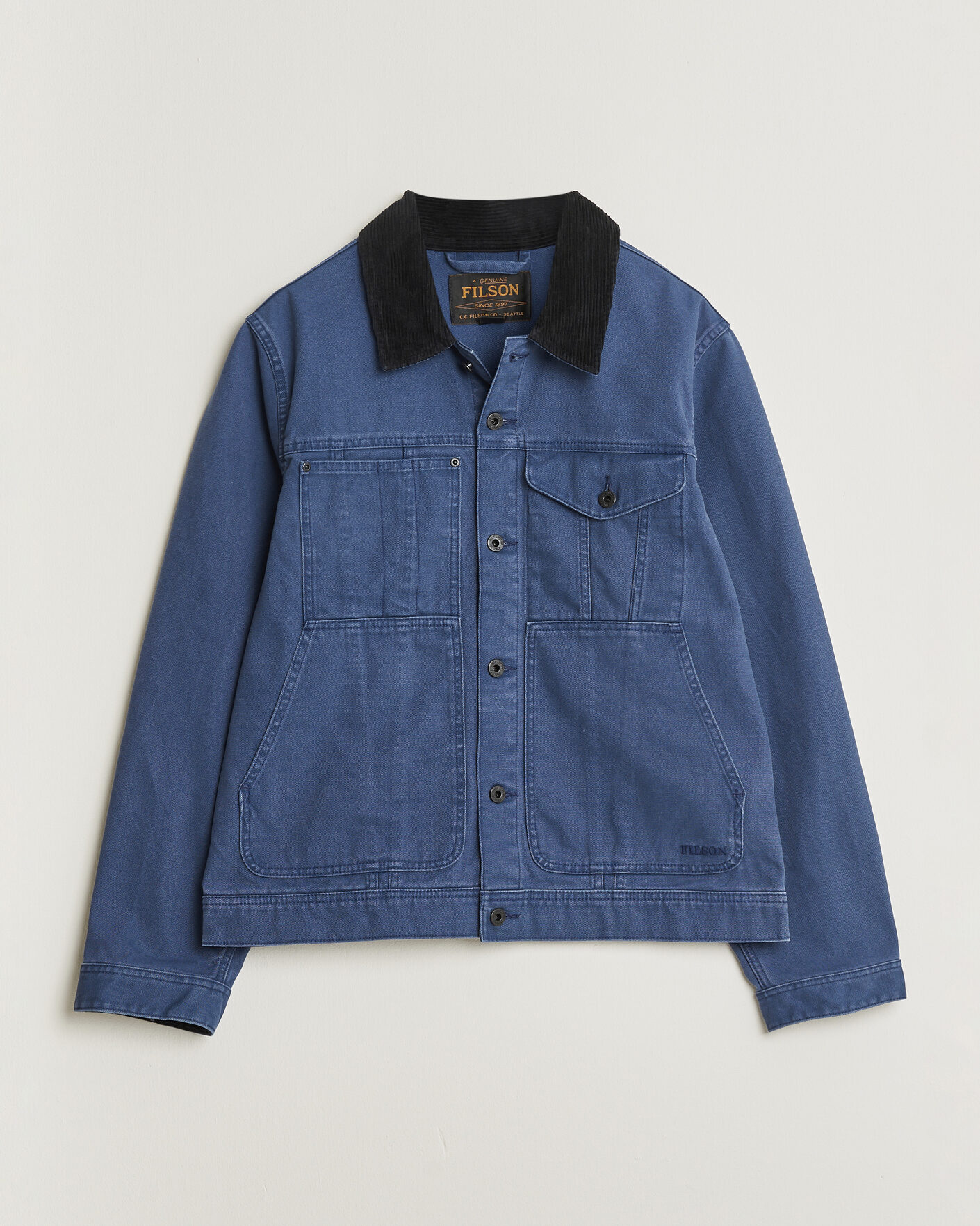 Filson Rustic Canvas Short Cruiser Indigo at CareOfCarl.com