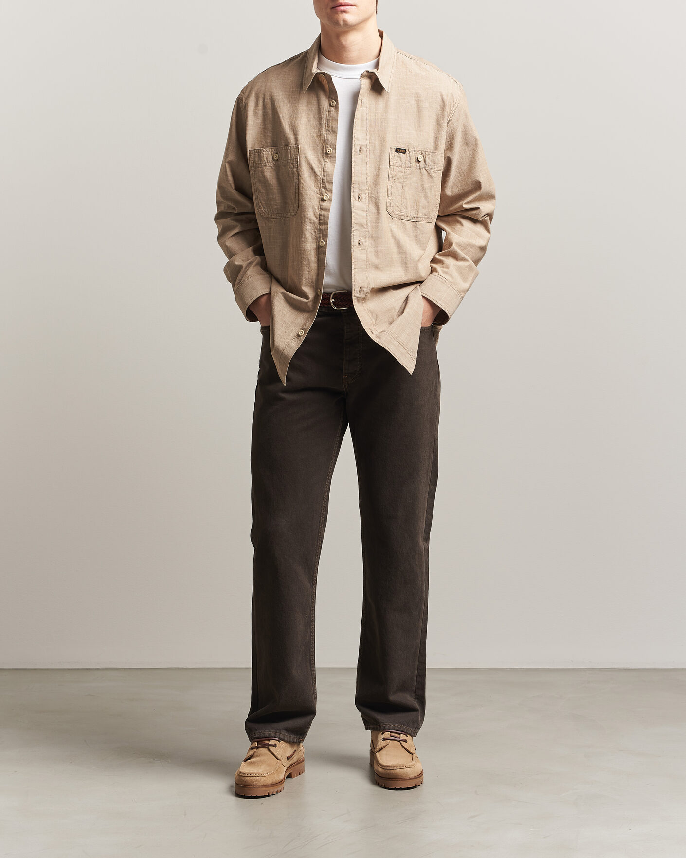 Men | Shirts | Filson | Chambray CPO Shirt Tan