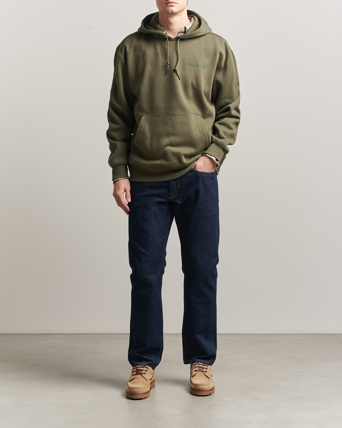Men | Sweaters & Knitwear | Filson | Scenic Graphic Hoodie Surplus Green