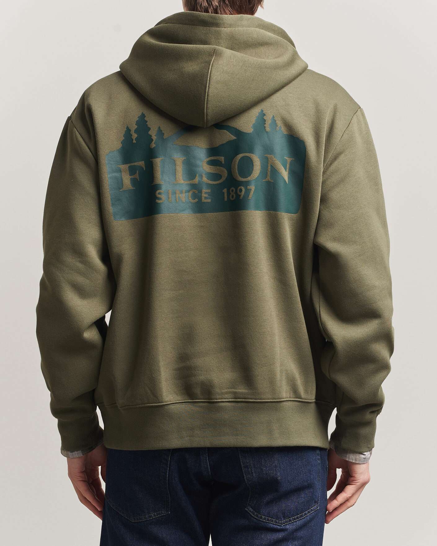Men | Sweaters & Knitwear | Filson | Scenic Graphic Hoodie Surplus Green