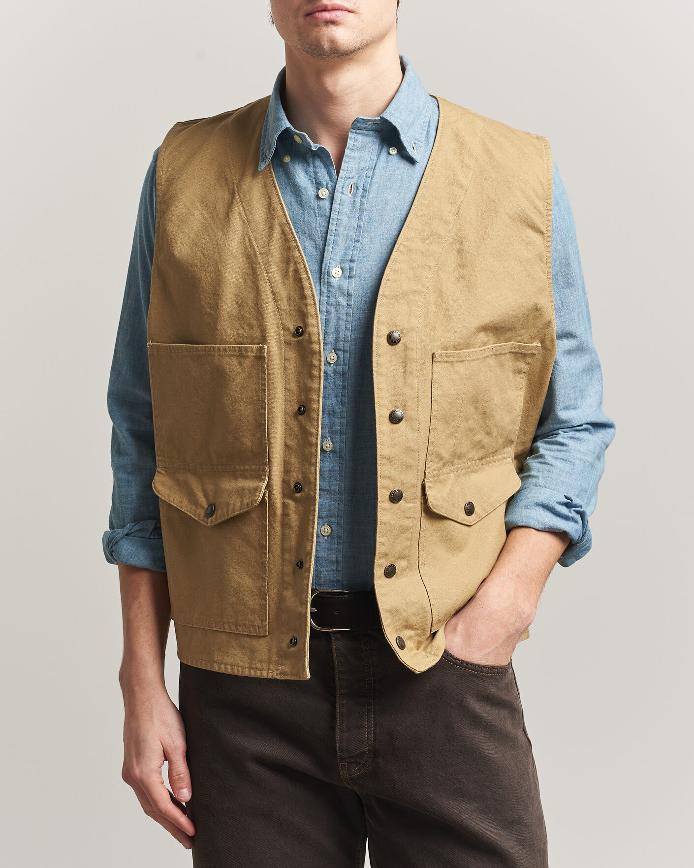 Men | Gilets | Filson | Dry Tin Vest Tan