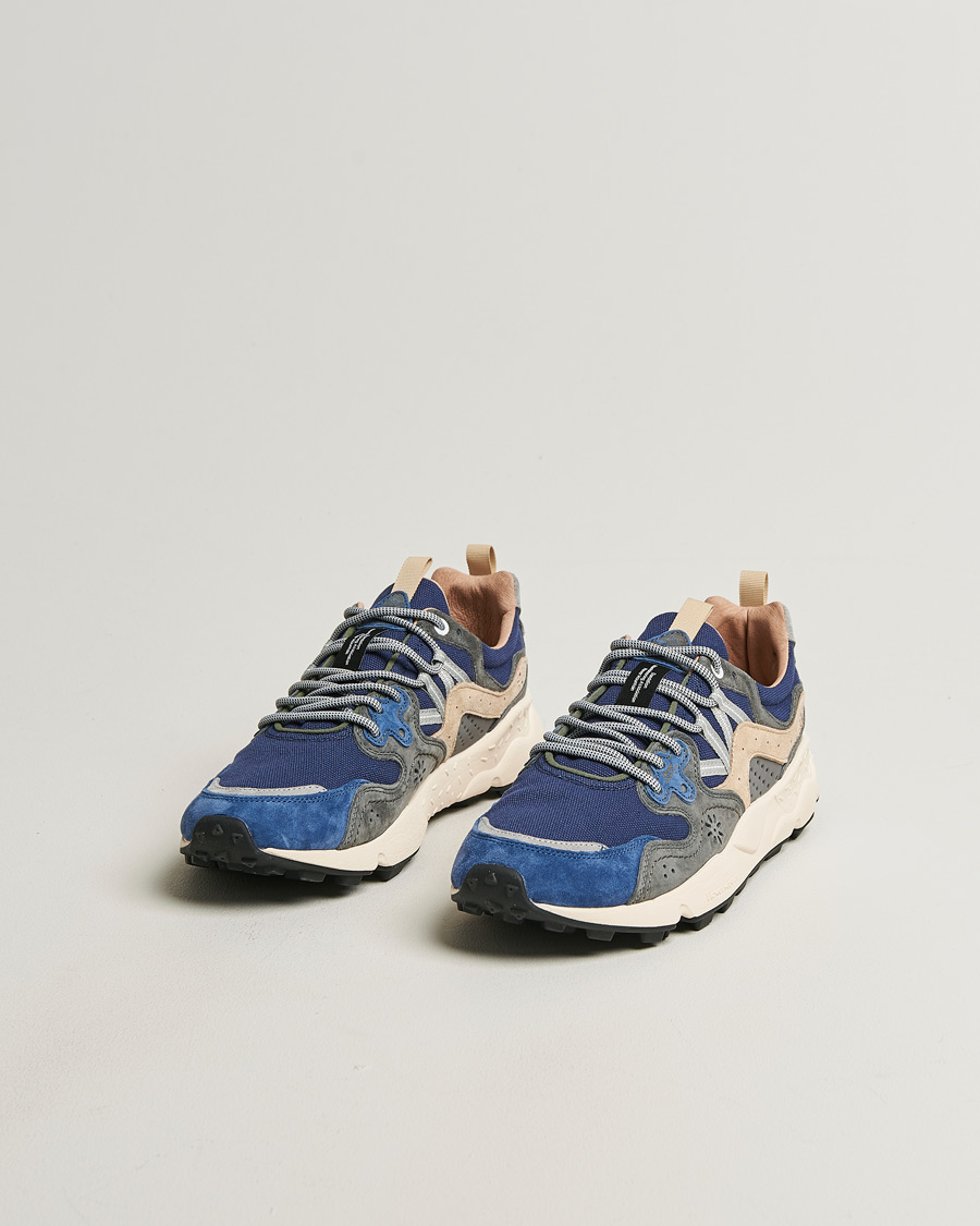 Flower Mountain Yamano 3 Suede/Canvas Sneaker Blue/Grey at