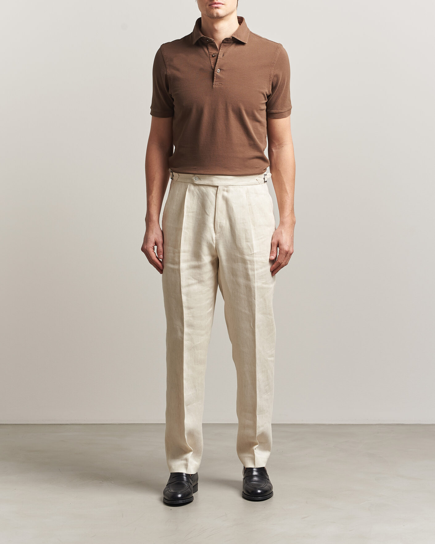 Men | Polo Shirts | Gran Sasso | Washed Polo Brown