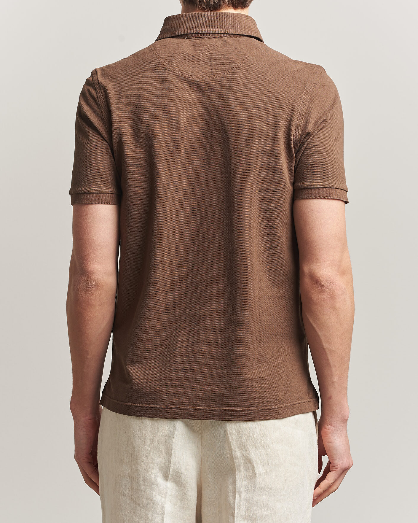 Men | Polo Shirts | Gran Sasso | Washed Polo Brown