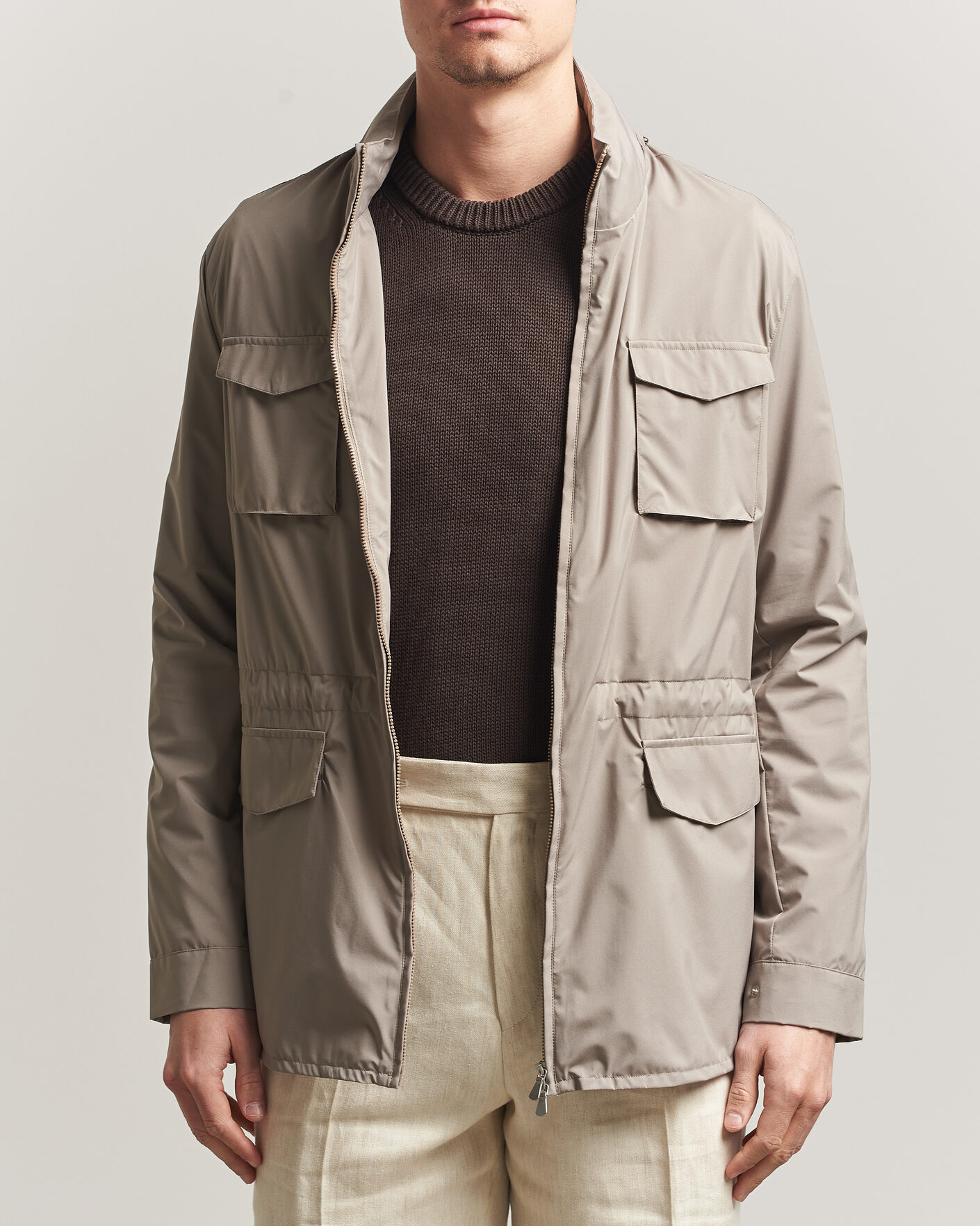 Gran Sasso Nylon Field Jacket Beige at CareOfCarl.com