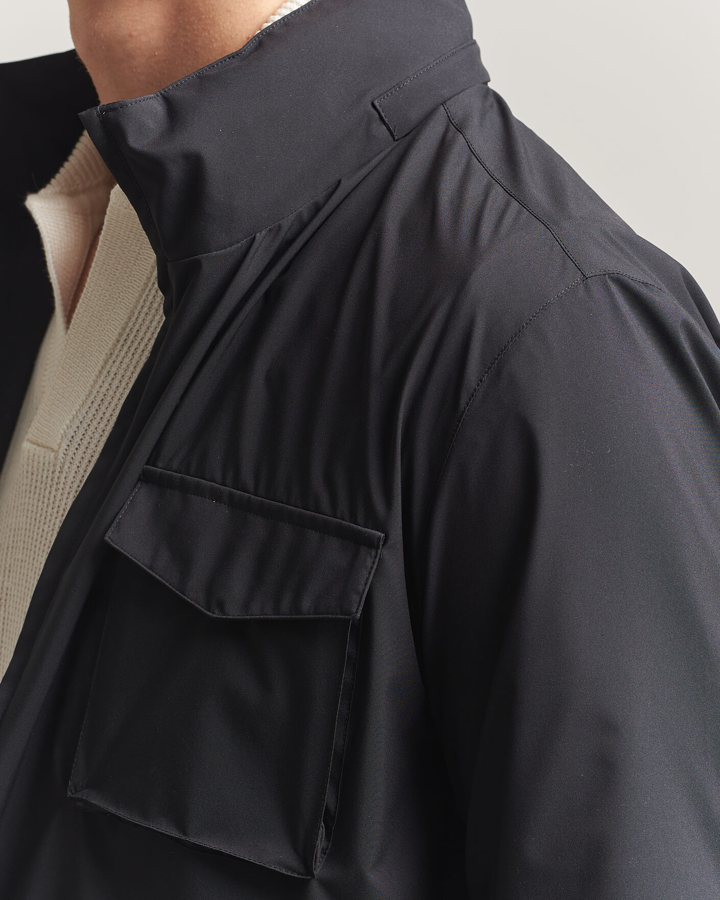 Men | Coats & Jackets | Gran Sasso | Nylon Field Jacket Navy