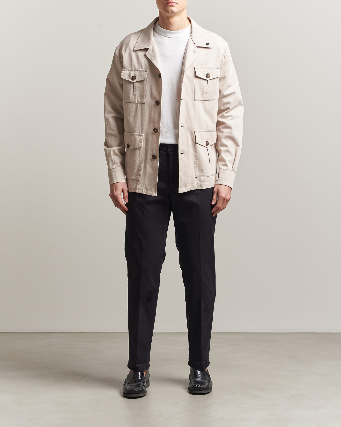 Gran Sasso Cotton Safari Jacket Beige at CareOfCarl.com