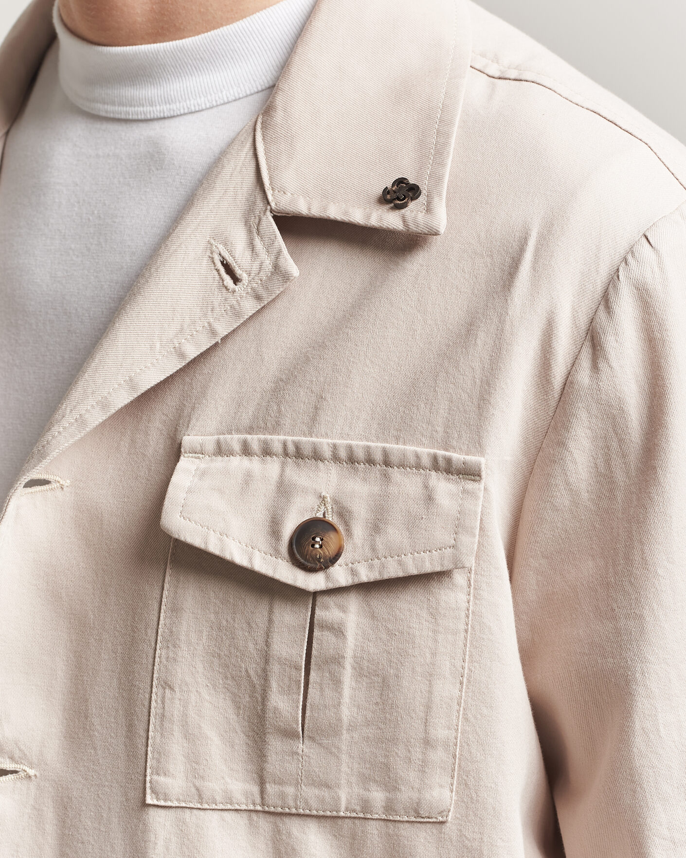 Men | Coats & Jackets | Gran Sasso | Cotton Safari Jacket Beige