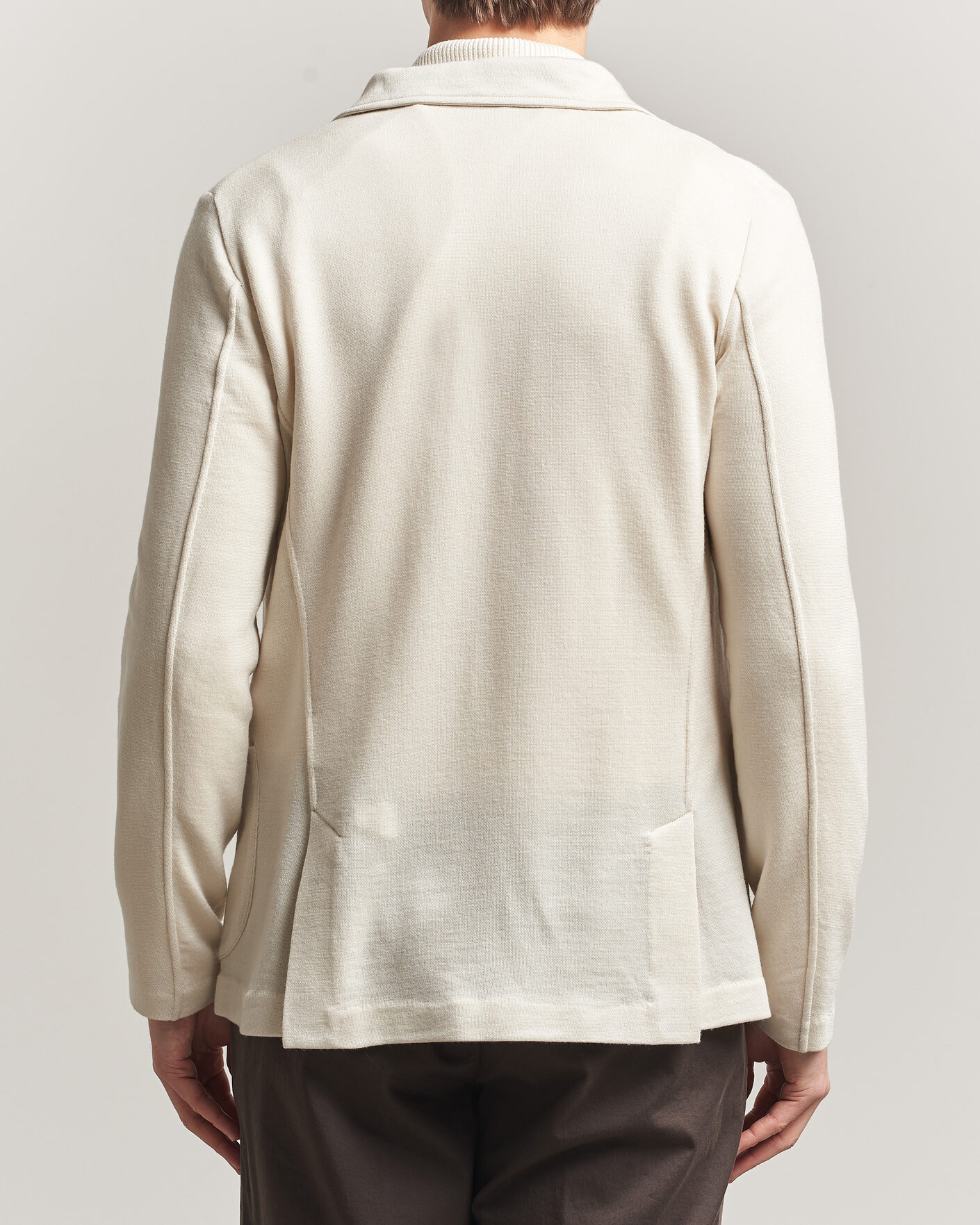 Men | Blazers | Gran Sasso | Wool Knitted Blazer Cream