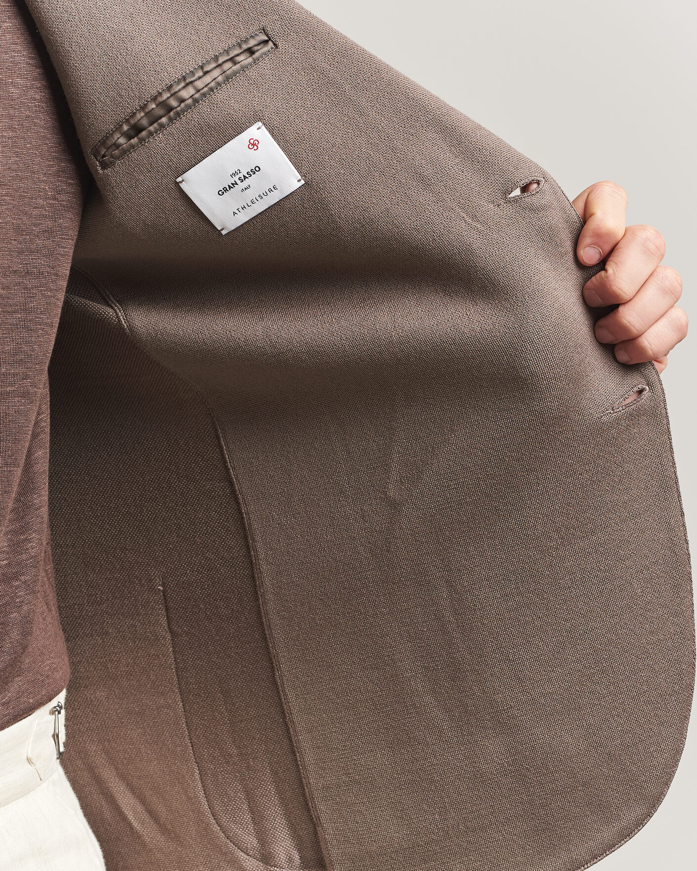 Men | Blazers | Gran Sasso | Wool Knitted Blazer Brown