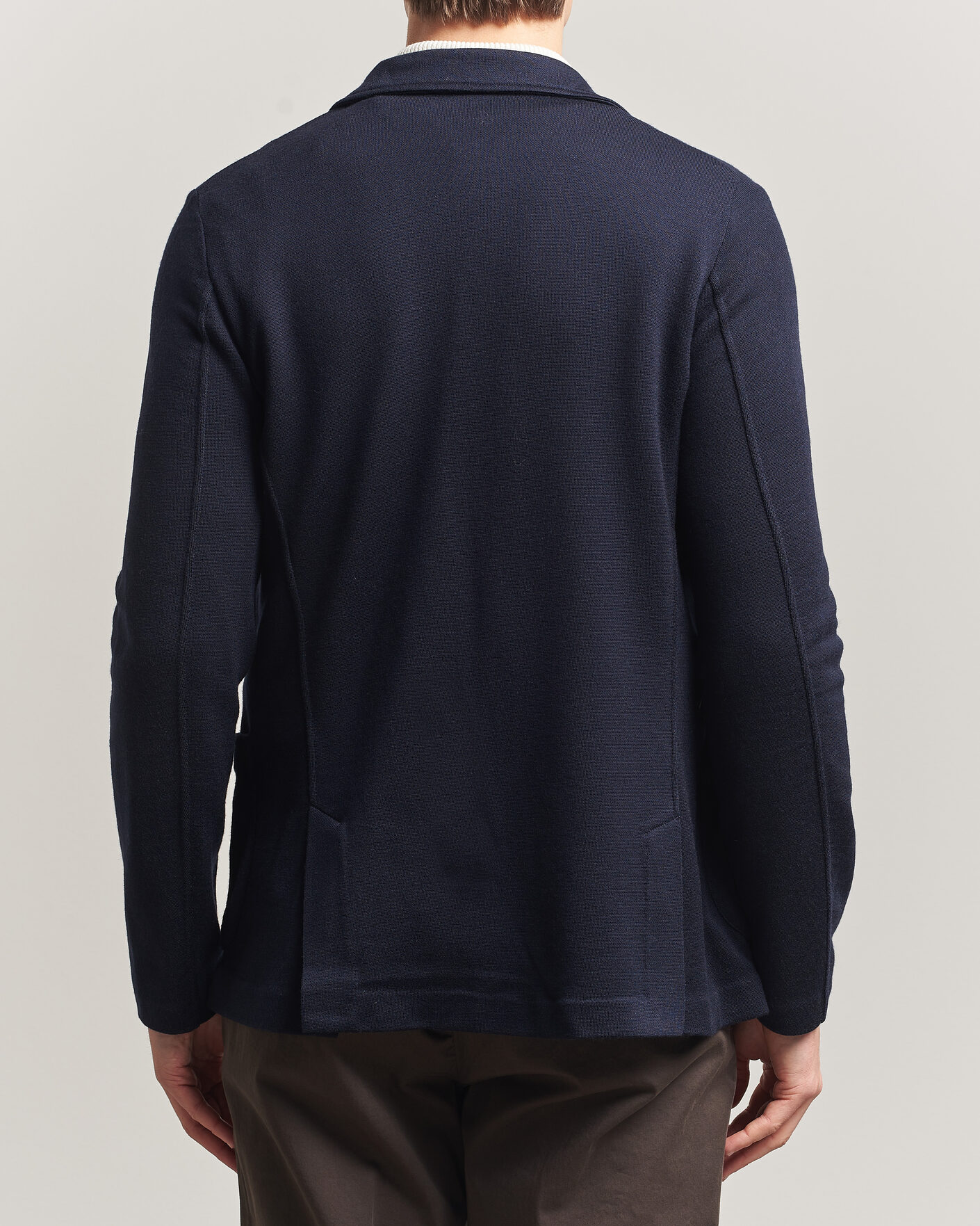 Men | Blazers | Gran Sasso | Wool Knitted Blazer Navy