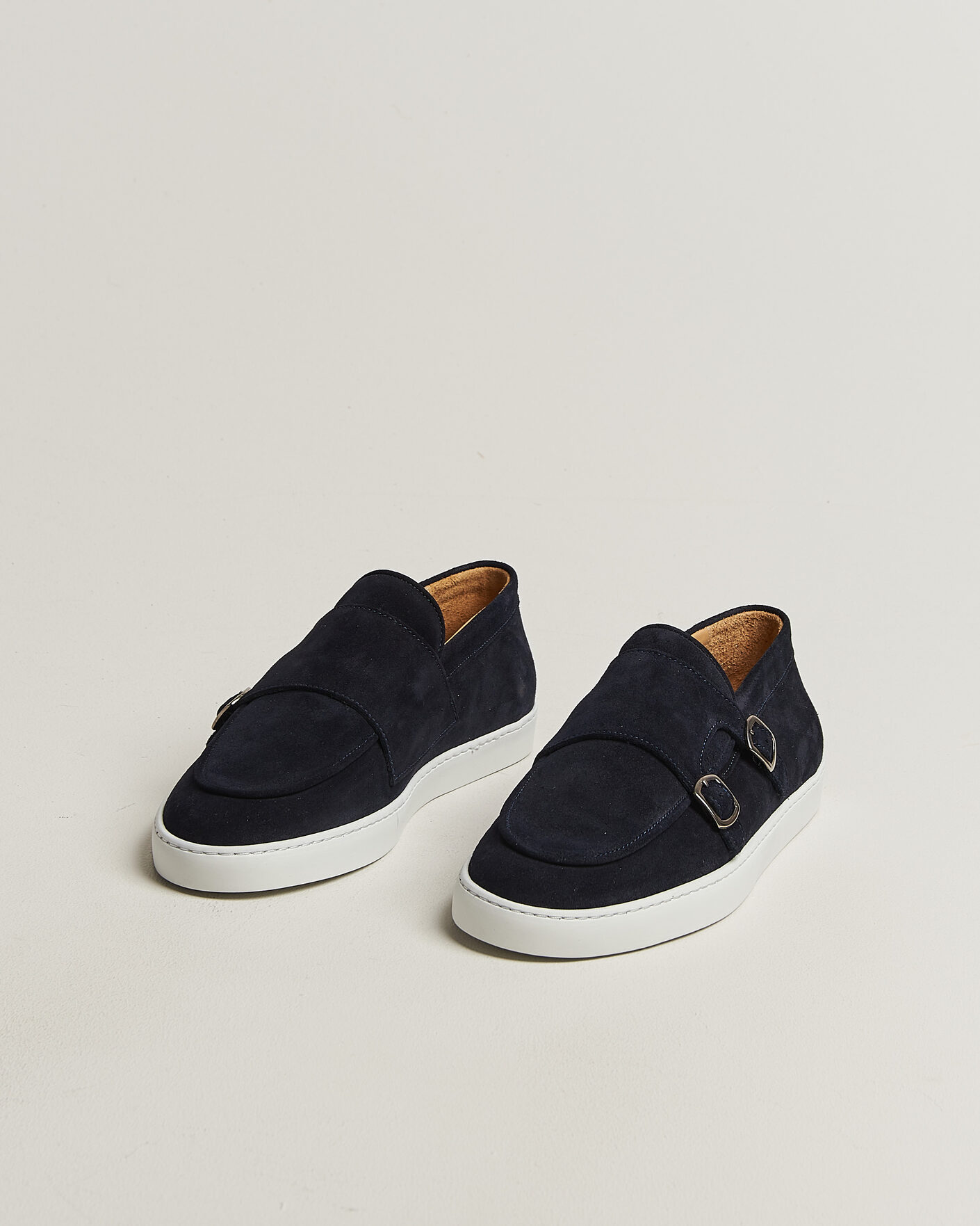 Men | Loafers | Fliteless | Suede Monk Strap Sneaker Loafer Navy