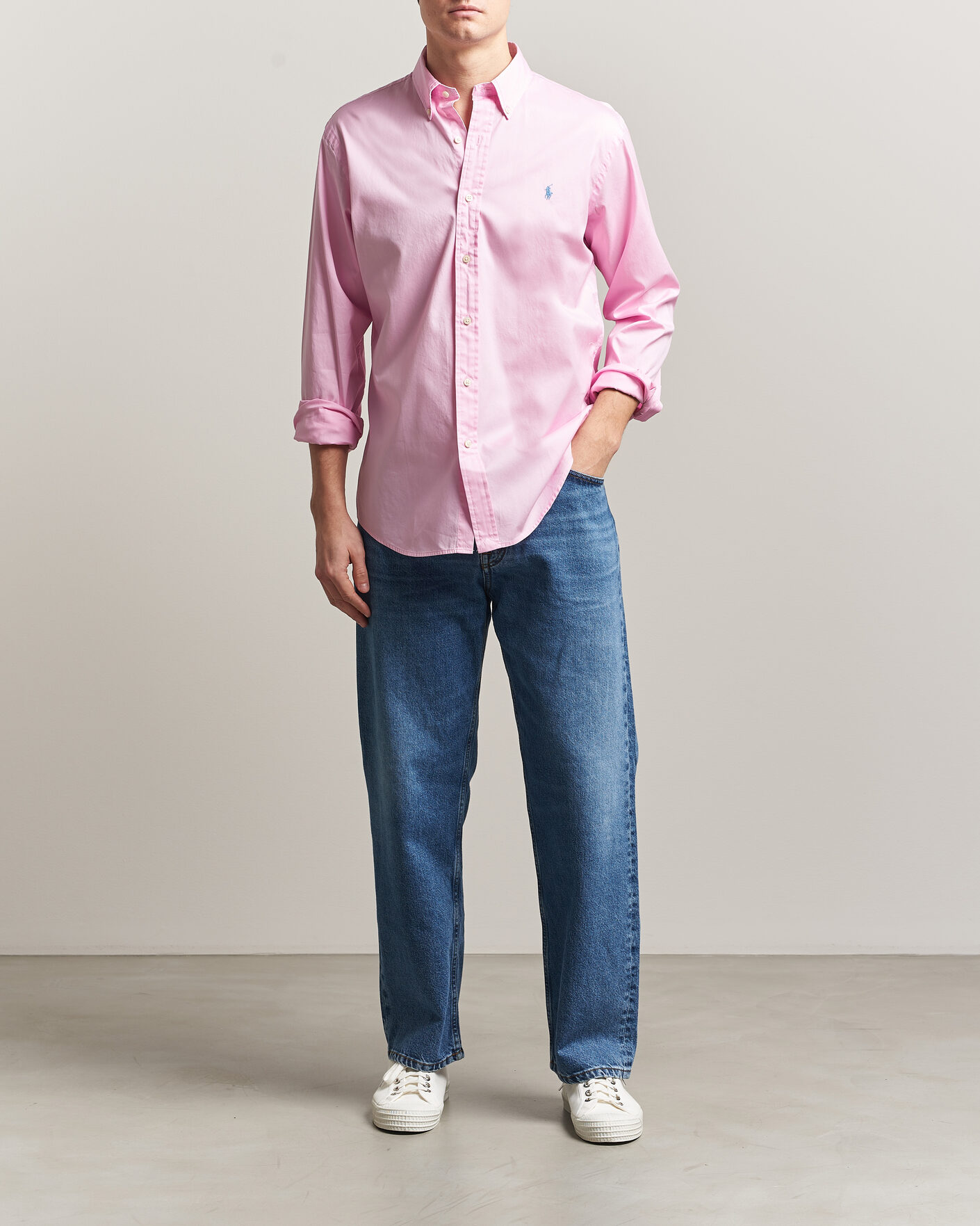 Men | Shirts | Polo Ralph Lauren | Custom Fit Garment Twill Shirt Carmel Pink