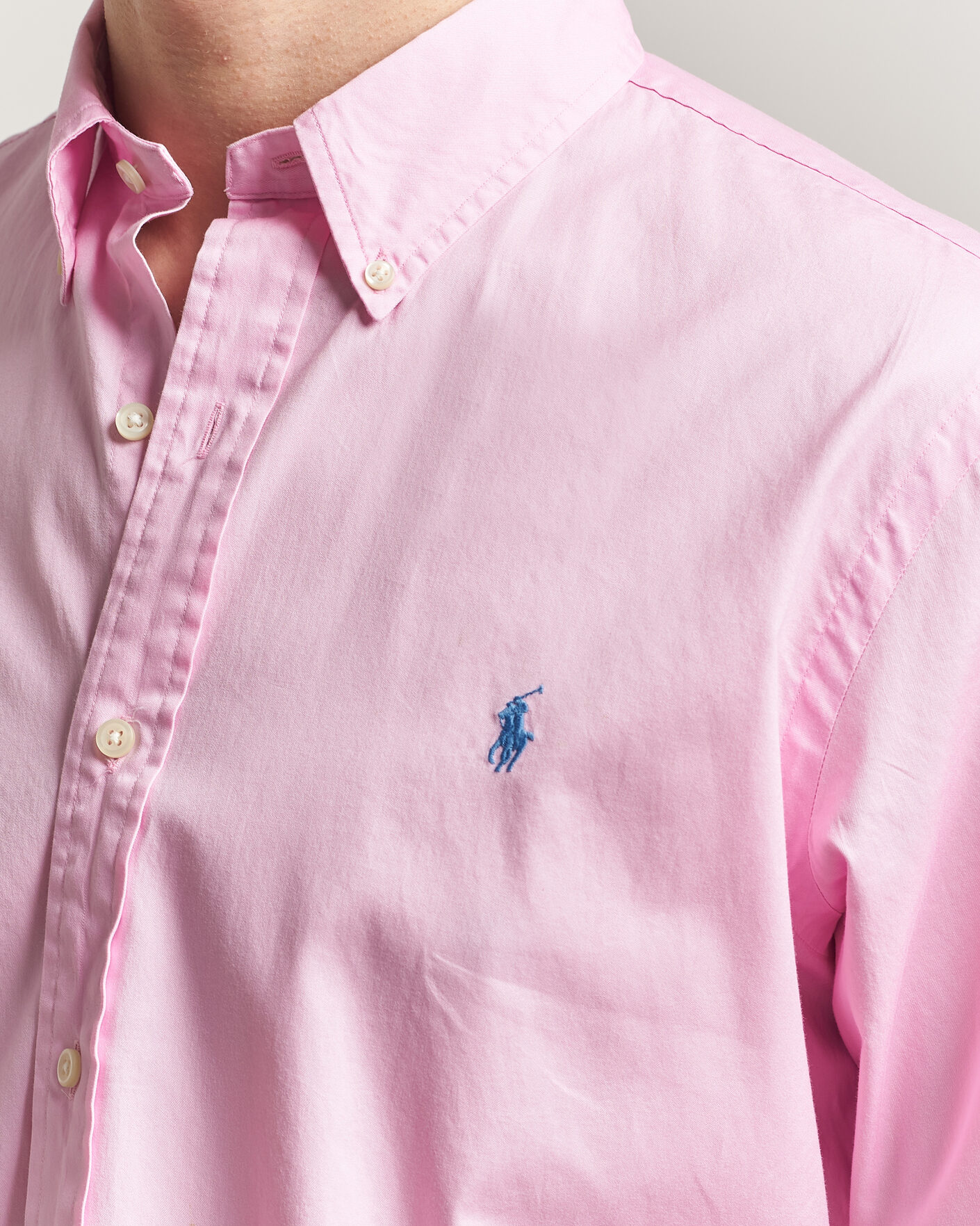 Men | Shirts | Polo Ralph Lauren | Custom Fit Garment Twill Shirt Carmel Pink