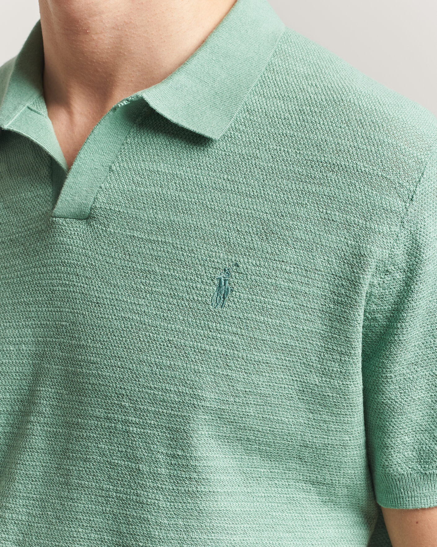 Men | Polo Shirts | Polo Ralph Lauren | Cotton Blend Polo Faded Mint